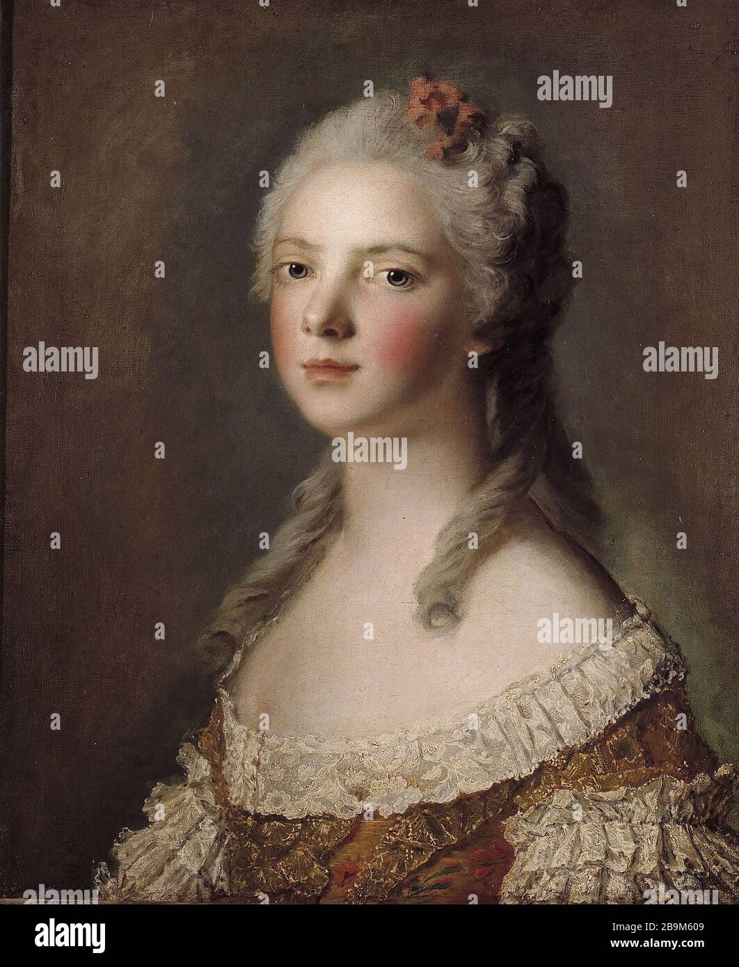 Tableau Pierre Gobert - Marie Adélaïde De Savoie, Duchesse, Toile Imprimée Sur Cadre, Prêt à Accrocher