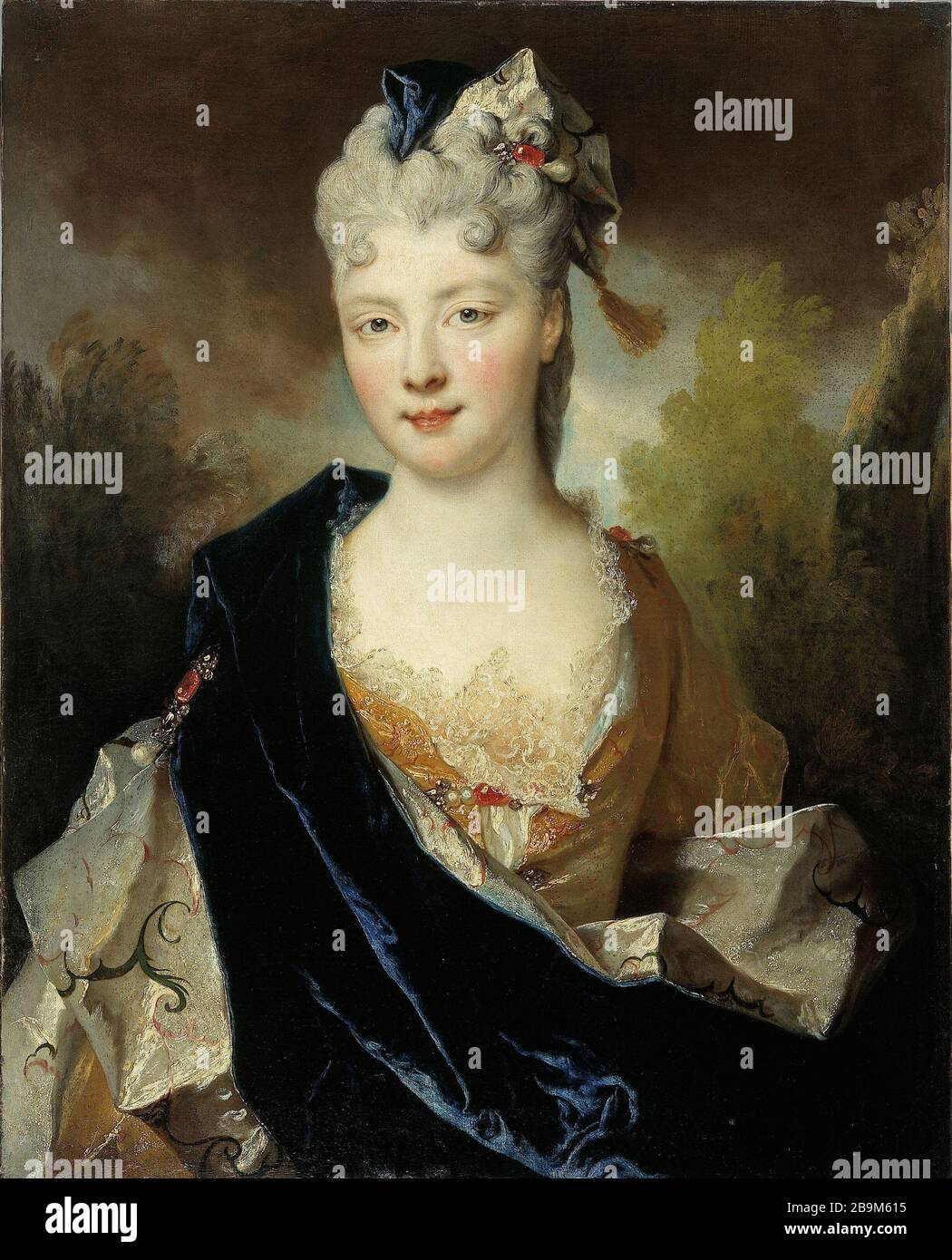 PORTRAIT PRÉSUMÉ DE LA DUCHESSE DE BEAUFORT Nicolas de Largillière (1656-1746). 'Portrait présumé de la duchesse de Beaufort'. Huile sur étoile, 1714. Paris, musée Cognacq-Jay. Banque D'Images