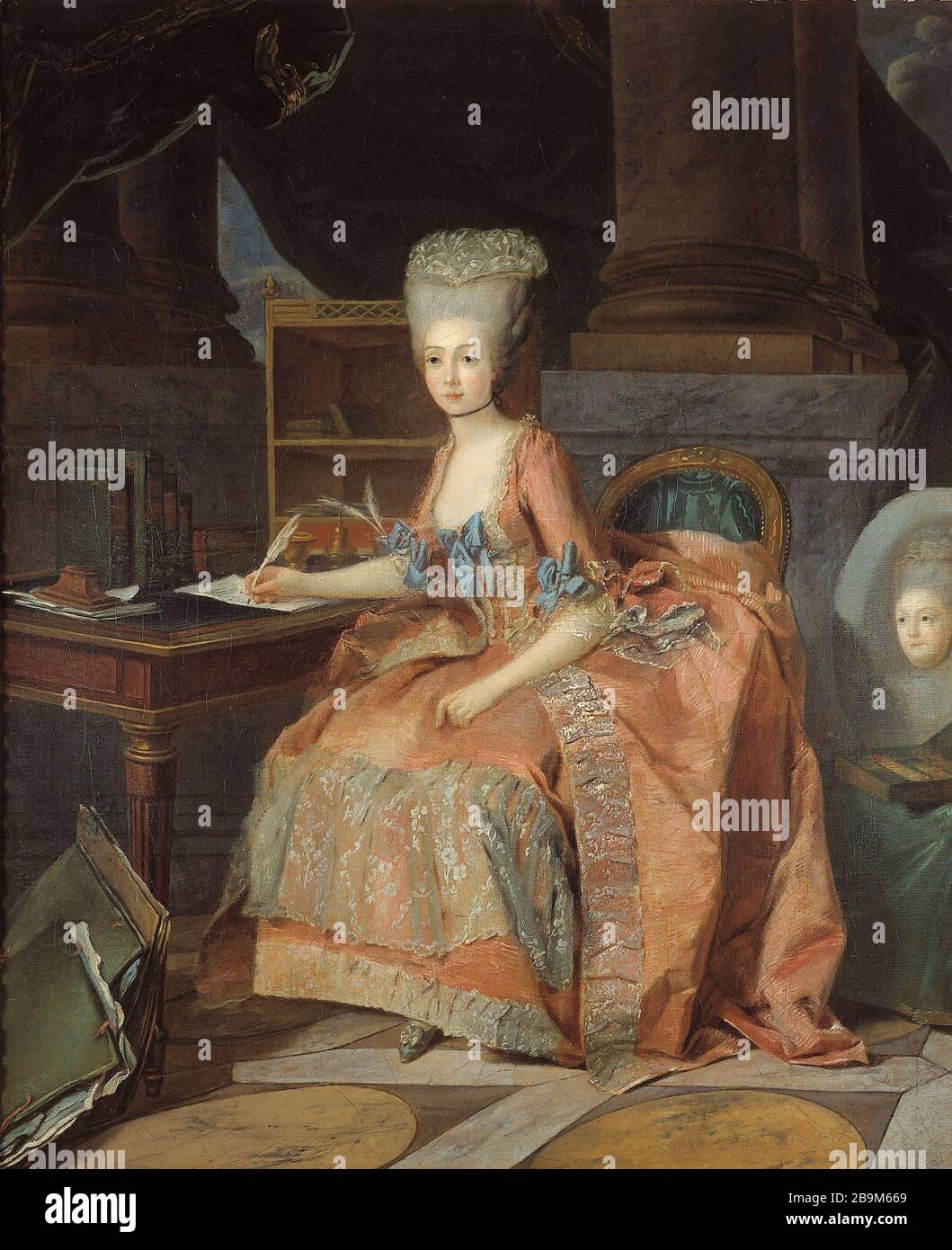 PORTRAIT PRÉSUMÉ DE MARIE-THÉRÈSE DE SAVOIE, COMTESSE D'ARTOIS LOUIS PERRIN-SALBEUX. 'Portrait présumé de Marie-Thérèse de Savoie, comtesse d'Artois'. Huile sur étoile. Paris, musée Cognacq-Jay. Banque D'Images