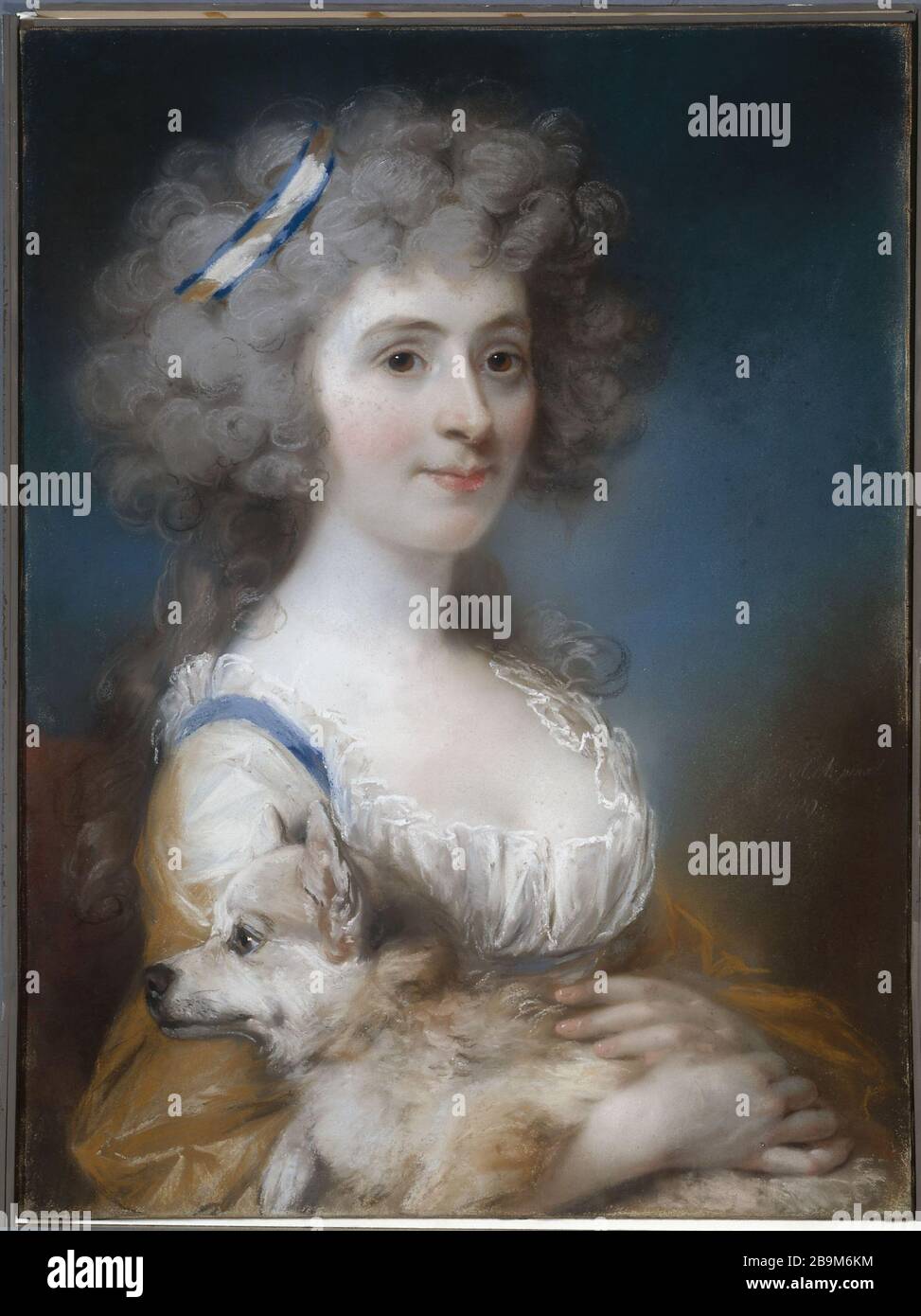 PORTRAIT DE MISS POWER John Russel. 'Portrait de Miss Power, plus tard Madame Shea'. Pastel sur papier, 1789. Paris, musée Cognacq-Jay. Banque D'Images