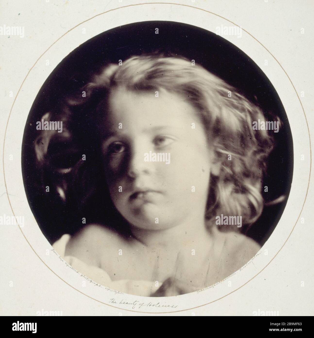 «la beauté de la sainteté», Freddy Gould «la beauté de la sainteté» (Freddy Gould). Photo de Julia-Margaret Cameron (1815-1879), 1866. Paris, Maison de Victor Hugo. Banque D'Images