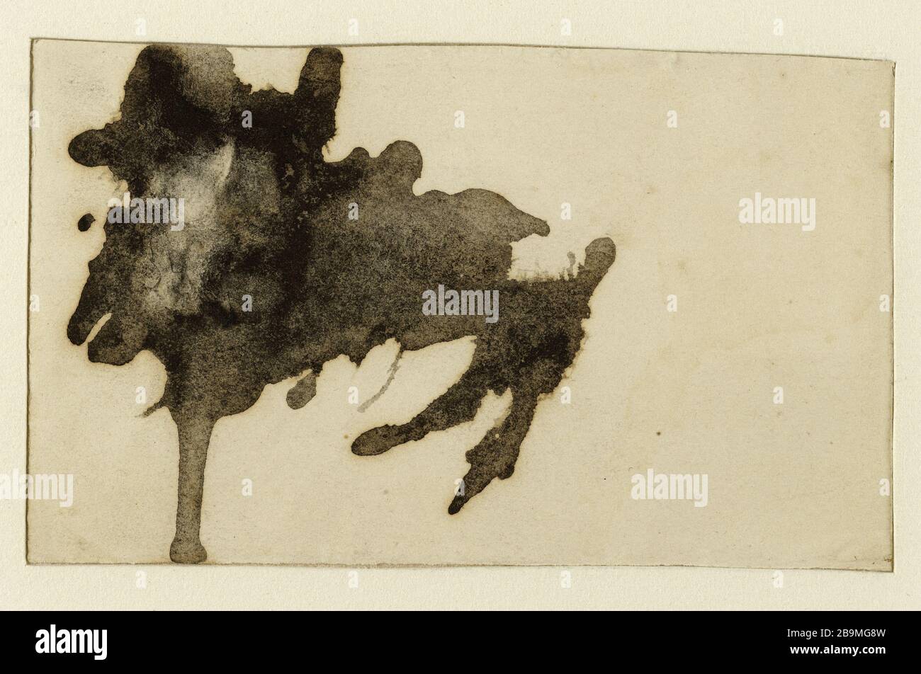 Spot [dentelle] Victor Hugo (1802-1885). 'Mal [dentelle]'. Lavis brun sur papier. Fin 1855-1856. Paris, Maison de Victor Hugo. Banque D'Images