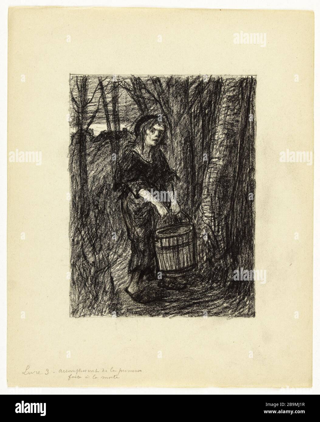 Respect de la promesse faite aux morts (partie II, Livre 3) Albert Morand. L'engagement de la promesse fait à la morte (IIe partie, Livre 3). Projet d'illustration pour le roman de Victor Hugo, 'les Misérables'. Crayon Conté ou pierre Noire industriel sur papier, 1920. Paris, Maison de Victor Hugo. Banque D'Images Respect de la promesse faite aux morts (partie II, Livre 3) Albert Morand. L'engagement de la promesse fait à la morte (IIe partie, Livre 3). Projet d'illustration pour le roman de Victor Hugo, 'les Misérables'. Crayon Conté ou pierre Noire industriel sur papier, 1920. Paris, Maison de Victor Hugo. Banque D'Images