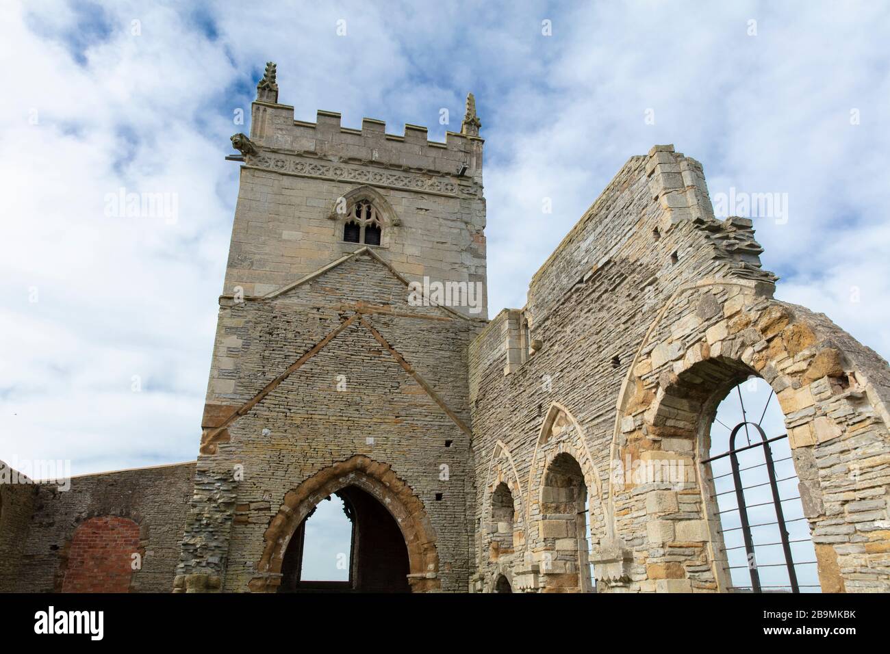Colston Basset, Notinghamshire, Royaume-Uni, 21 mars 2020, la ruines de l'église St Marys Banque D'Images