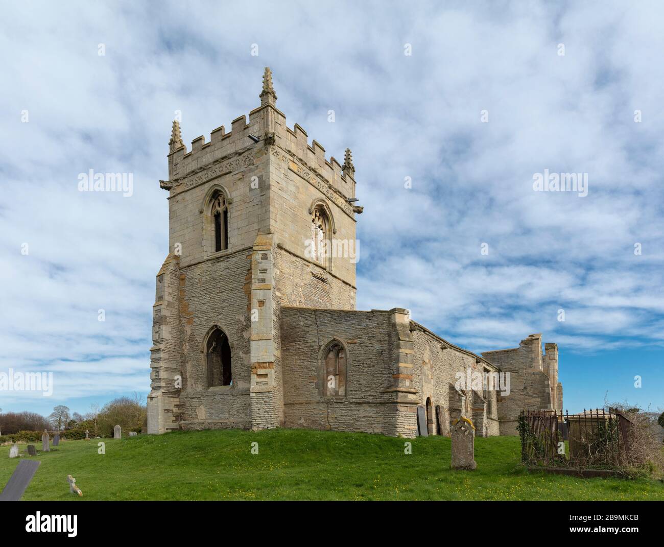 Colston Basset, Notinghamshire, Royaume-Uni, 21 mars 2020, la ruines de l'église St Marys Banque D'Images