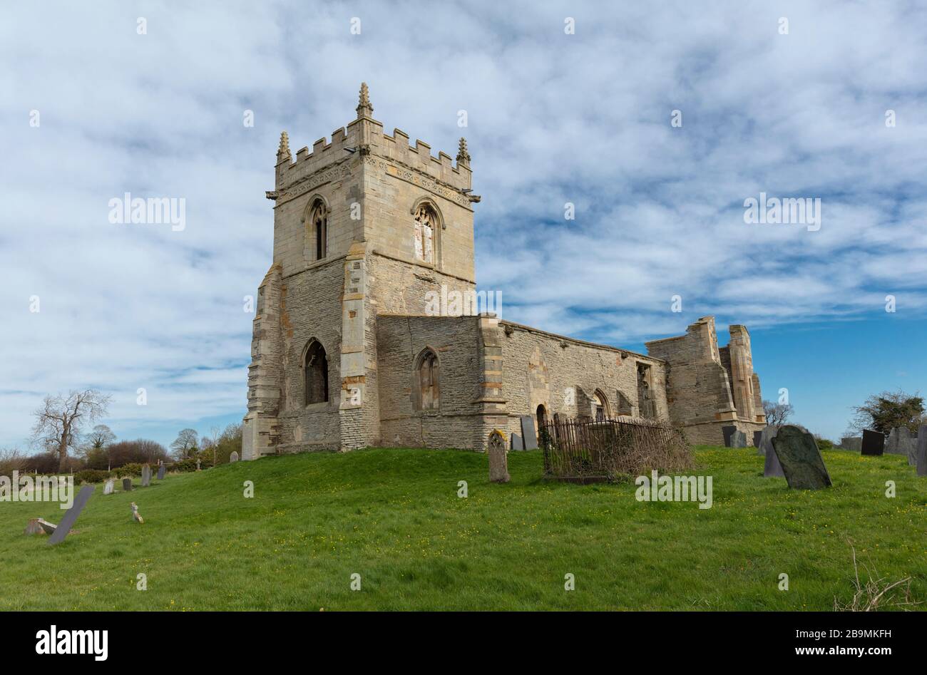 Colston Basset, Notinghamshire, Royaume-Uni, 21 mars 2020, la ruines de l'église St Marys Banque D'Images