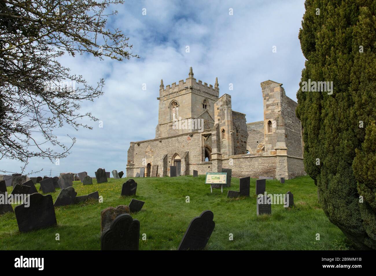 Colston Basset, Notinghamshire, Royaume-Uni, 21 mars 2020, la ruines de l'église St Marys Banque D'Images