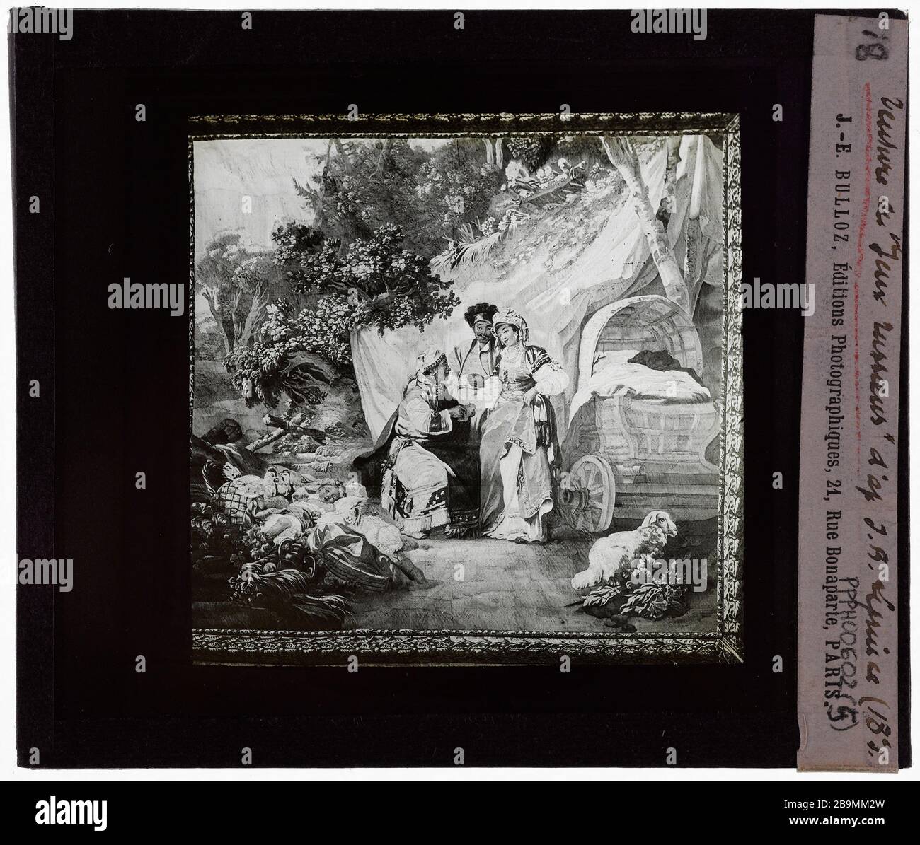 Imprime. Tapisseries. Tapisserie des Jeux russes Tture des Jeux russiens. Tapisserie estampe d'après. Photographie de Jacques-Ernest Bulloz (1858-1942), 1900-1930. Musée des Beaux-Arts de la Ville de Paris, petit Palais. Banque D'Images