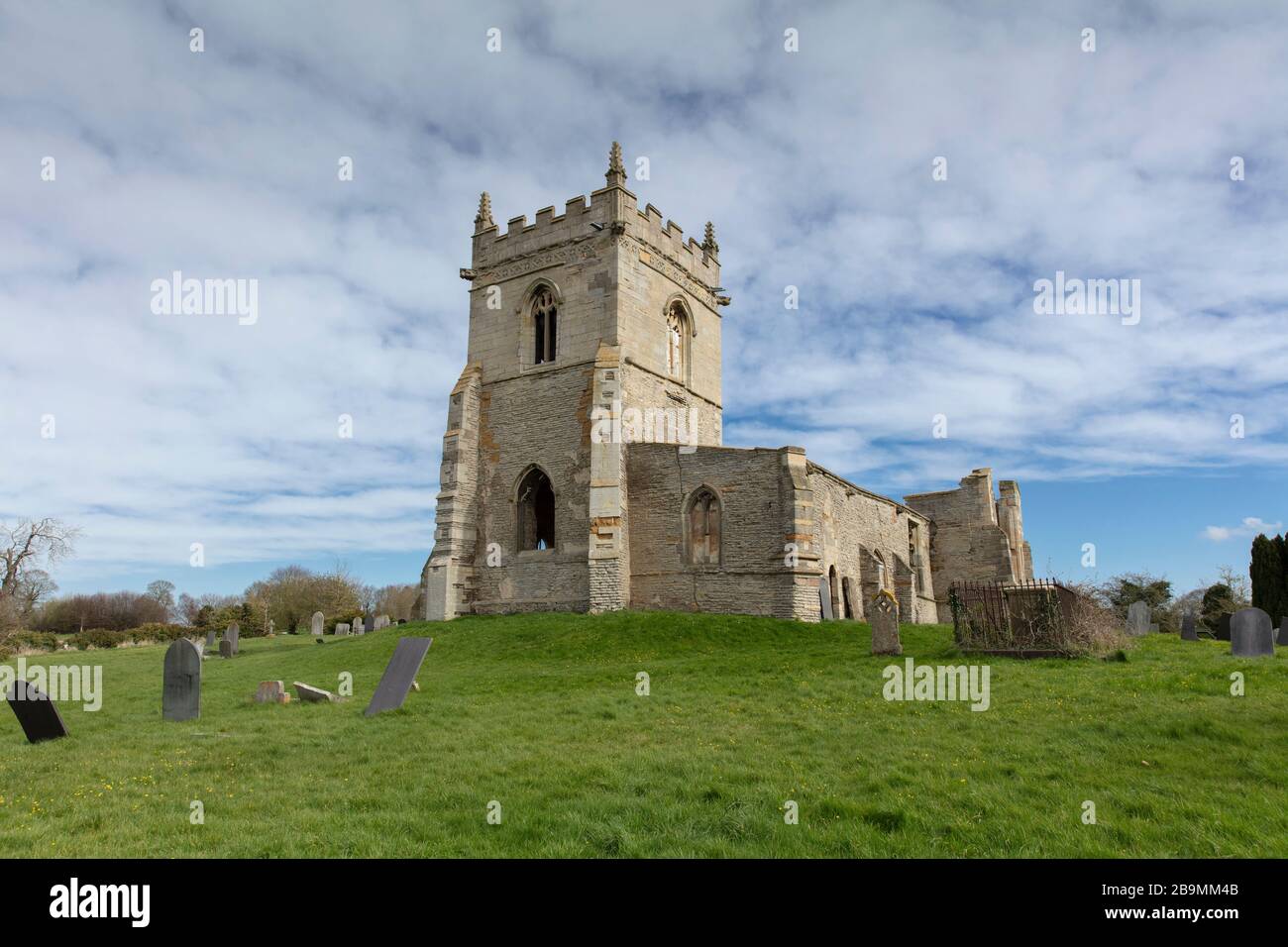 Colston Basset, Notinghamshire, Royaume-Uni, 21 mars 2020, la ruines de l'église St Marys Banque D'Images