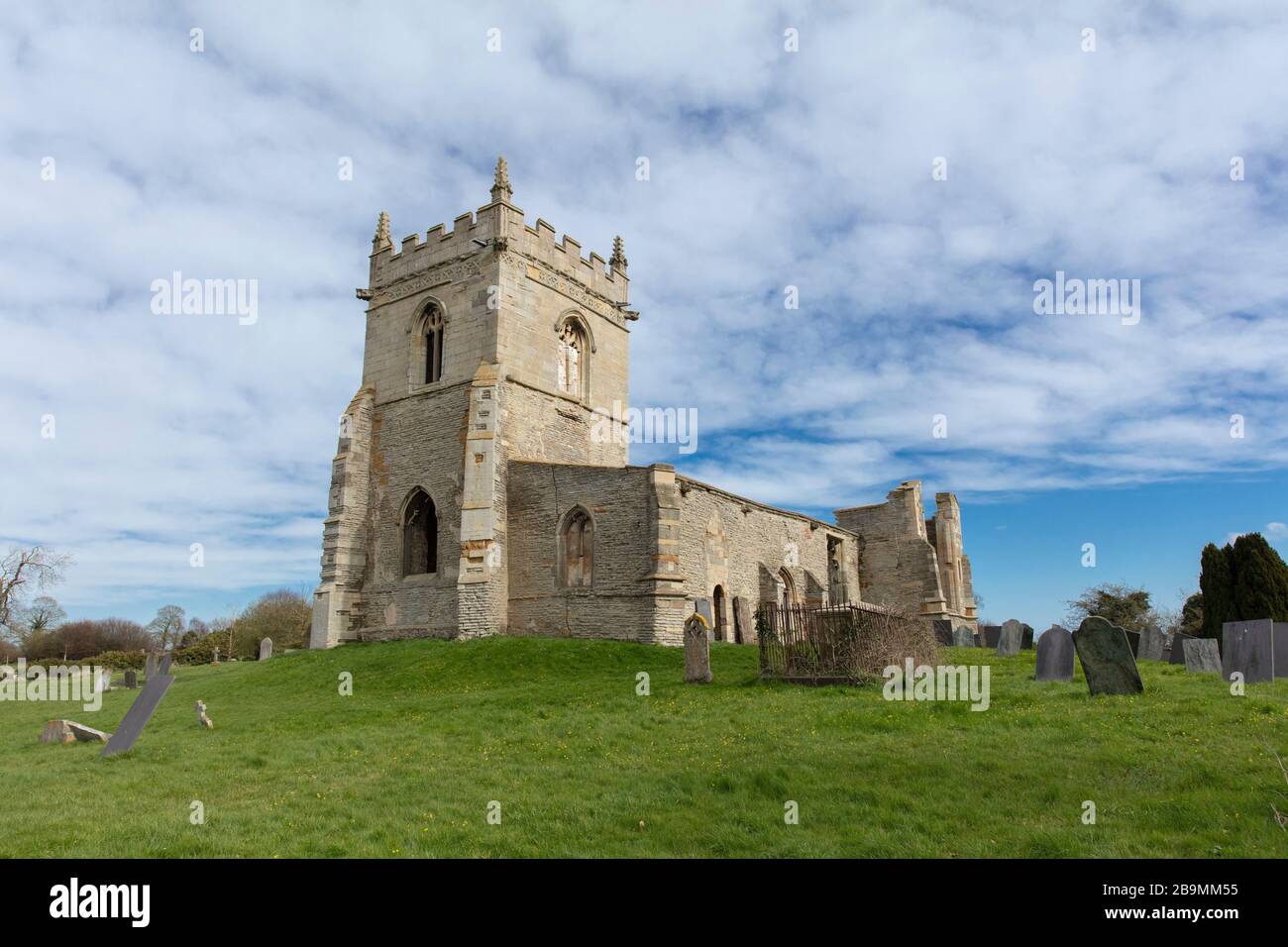 Colston Basset, Notinghamshire, Royaume-Uni, 21 mars 2020, la ruines de l'église St Marys Banque D'Images