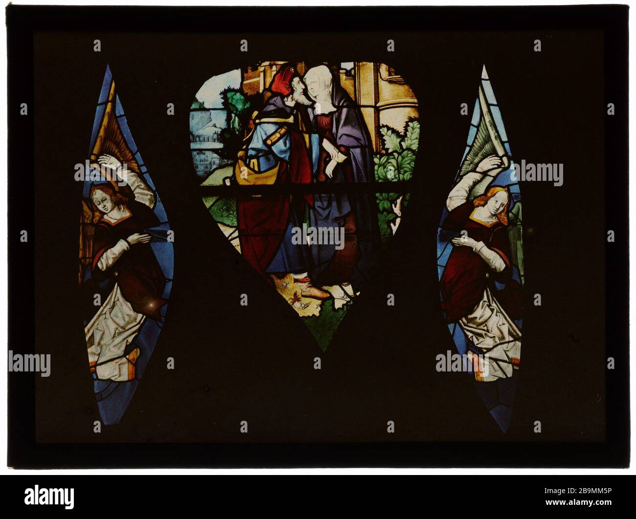 Vitrail. Saint-Gervais-Saint-Protais Vitrail. 'St-Gervais-Saint-Protais'. Chrome automatique. 1919?. Photographie anonyme. Musée des Beaux-Arts de la Ville de Paris, petit Palais. Banque D'Images