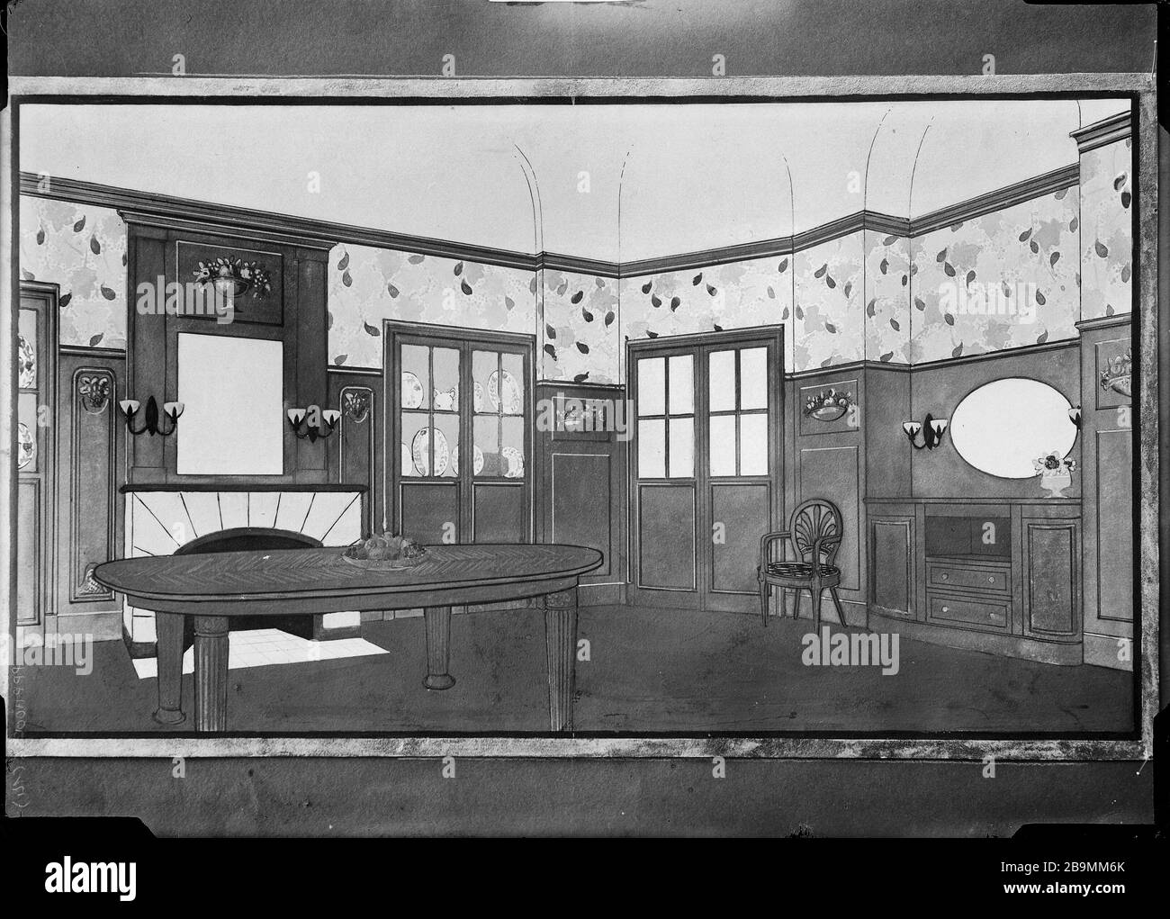 Meuble Anonyme. Mobilier. Négatif à l'iodo-bromure d'argent sur plaque de verre. 1900-1930. Musée des Beaux-Arts de la Ville de Paris, petit Palais. Banque D'Images