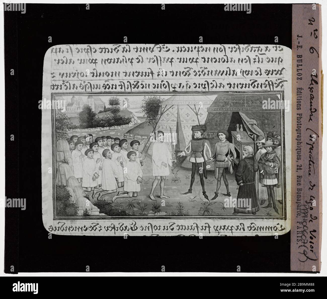 Manuscrits. Alexandre Manuscits. 'Alexandre'. Plaque de projection noir et blanc. 1900-1930. Photographie de Jacques-Ernest Bulloz (1858-1942). Musée des Beaux-Arts de la Ville de Paris, petit Palais. Banque D'Images