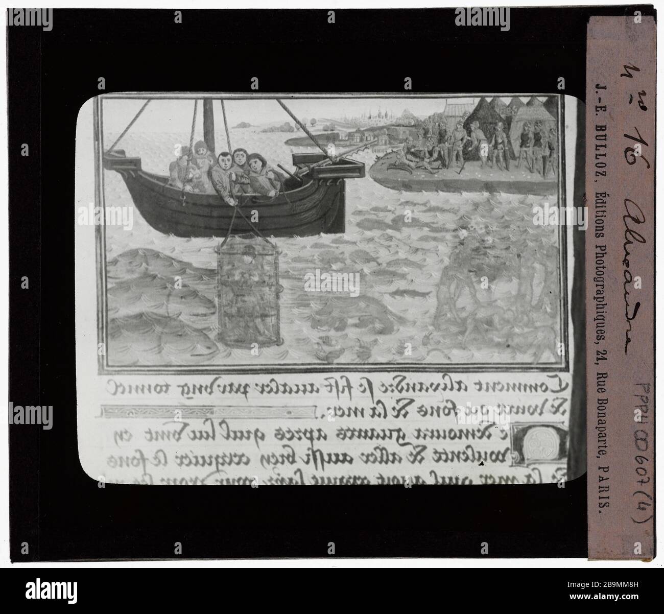 Manuscrits. Alexandre Manuscits. 'Alexandre'. Plaque de projection noir et blanc. 1900-1930. Photographie de Jacques-Ernest Bulloz (1858-1942). Musée des Beaux-Arts de la Ville de Paris, petit Palais. Banque D'Images