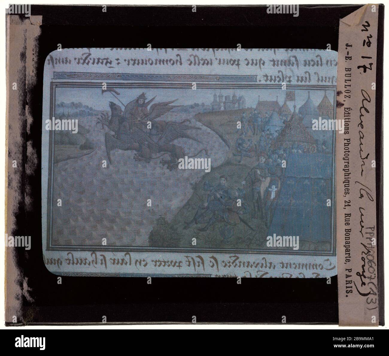 Manuscrits. Alexandre, les manuscits de la mer Rouge. 'Alexandre, la mer Rouge'. Plaque de projection noir et blanc. 1900-1930. Photographie de Jacques-Ernest Bulloz (1858-1942). Musée des Beaux-Arts de la Ville de Paris, petit Palais. Banque D'Images
