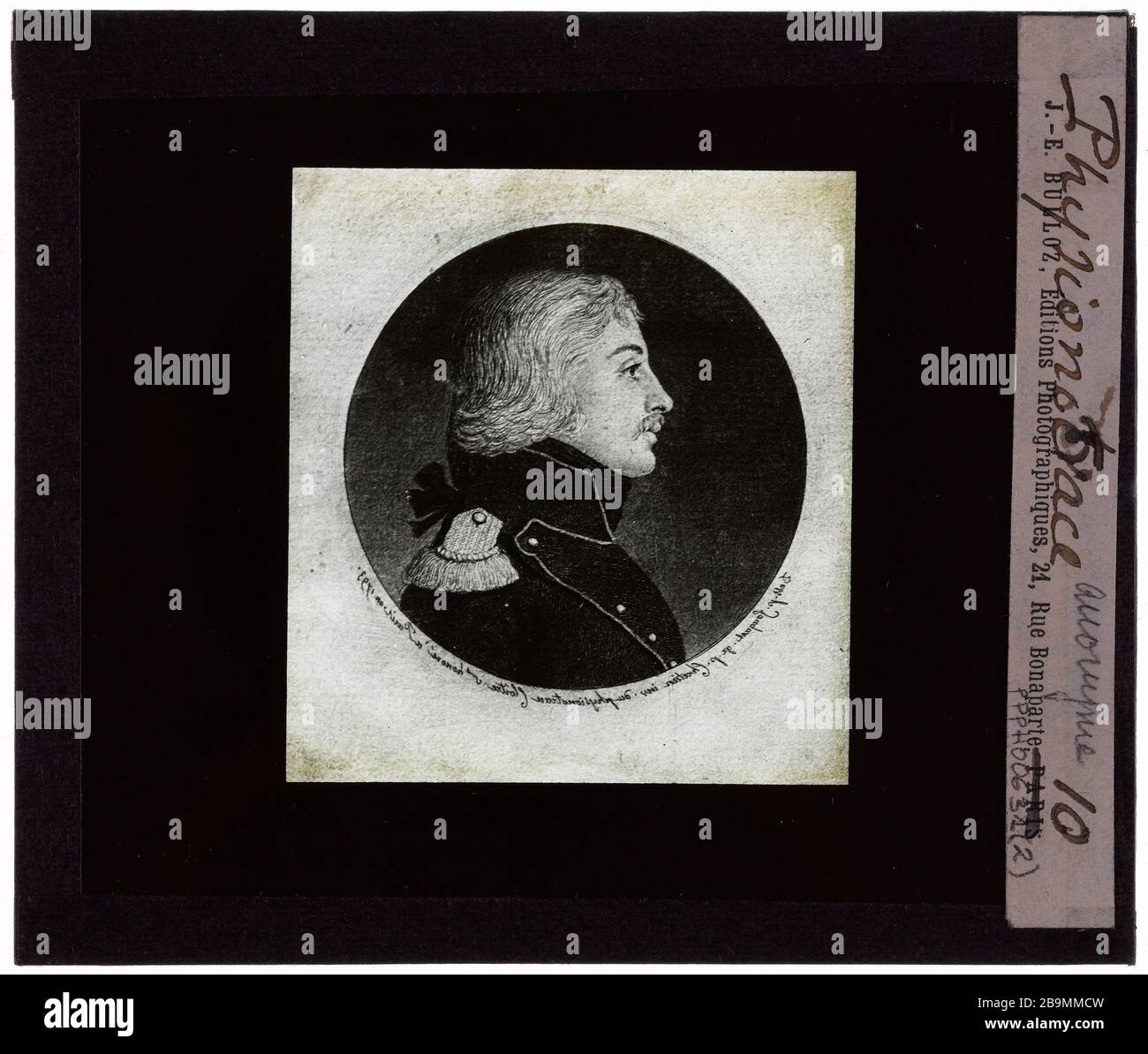 Imprime. Portrait d'un homme Estampes. 'Potrait d'homme'. Plaque de projection noir et blanc. 1900-1930. Photographie de Jacques-Ernest Bulloz (1858-1942). Musée des Beaux-Arts de la Ville de Paris, petit Palais. Banque D'Images