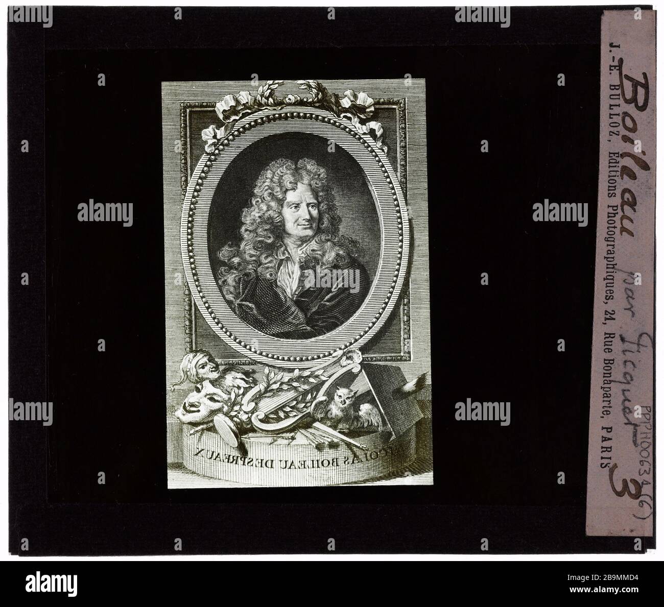 Imprime. Boileau Estampes. 'Boileau'. Plaque de projection noir et blanc. 1900-1930. Photographie de Jacques-Ernest Bulloz (1858-1942). Musée des Beaux-Arts de la Ville de Paris, petit Palais. Banque D'Images