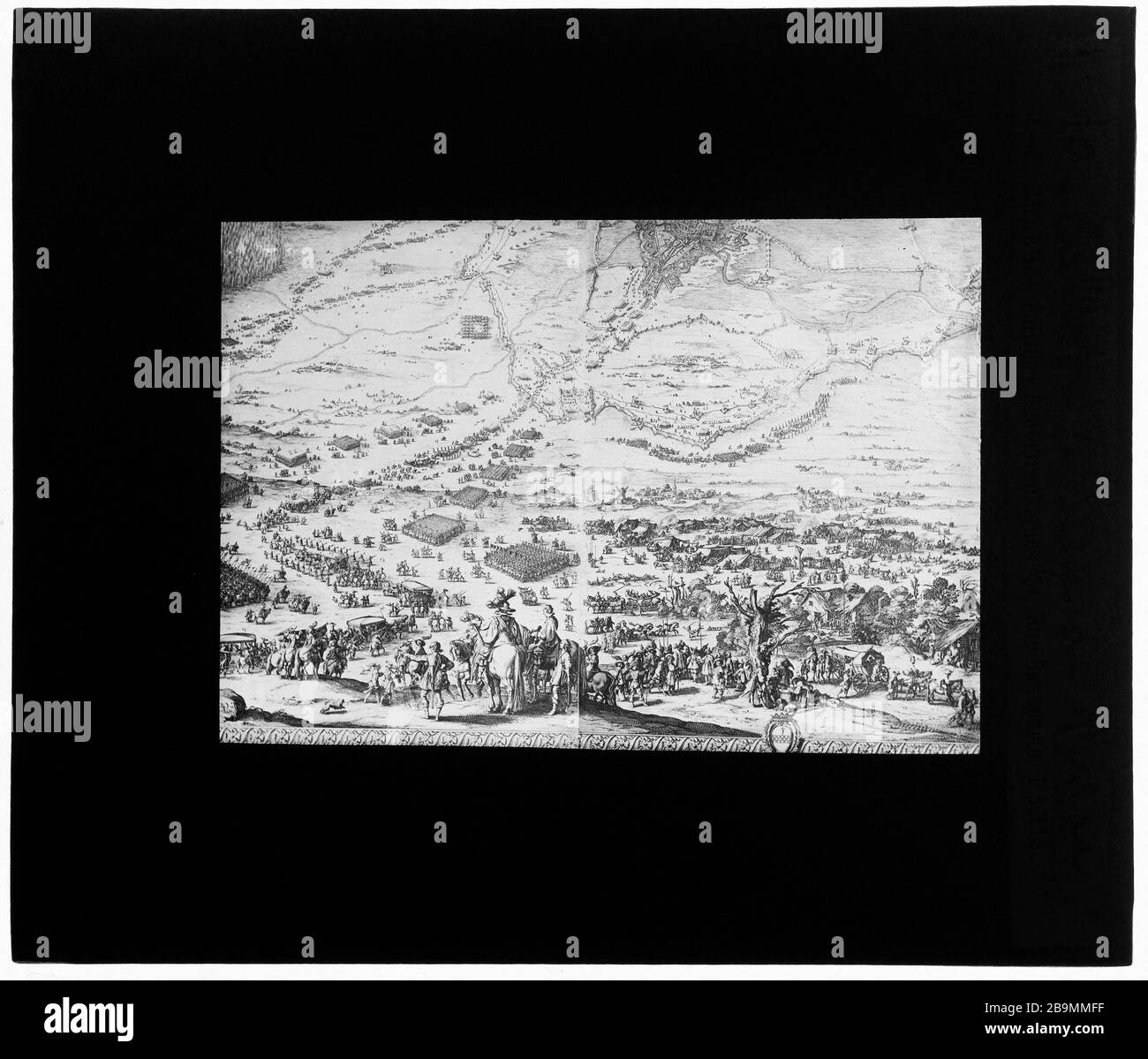 Callot. Le siège de Bleda Callot. 'Le siège de Bléda'. Plaque de projection noir et blanc. Photographie de Jacques Ernest Bulloz (1858-1942), 1900-1930. Musée des Beaux-Arts de la Ville de Paris, petit Palais. Banque D'Images
