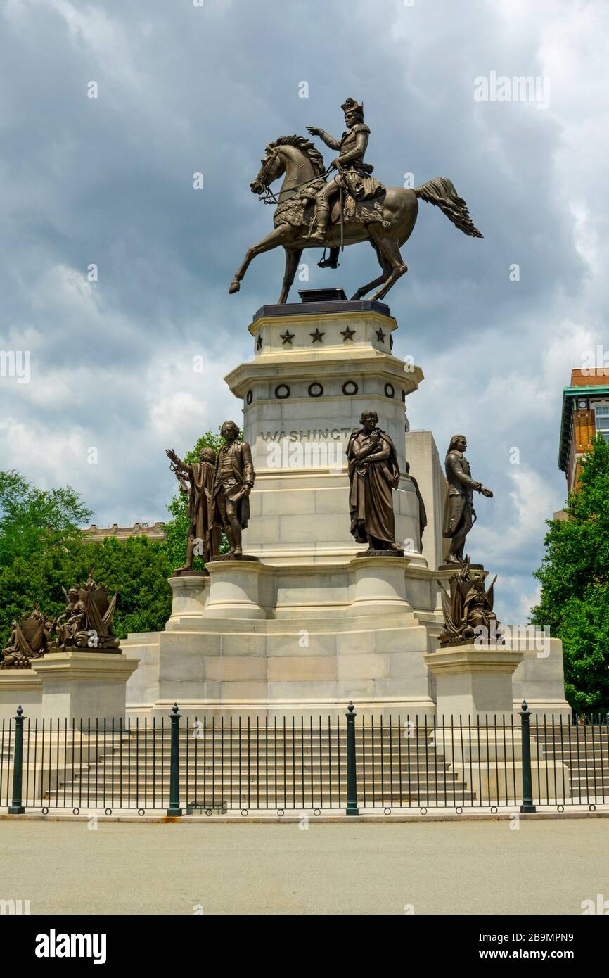 Virginia Washington Monument à Richmond Virginia capitale du commonwealth de virginie Banque D'Images