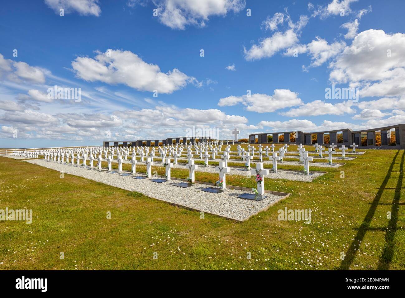 Cimetière argentin, Malouines de l'est, îles Falkland, Malouines Banque D'Images