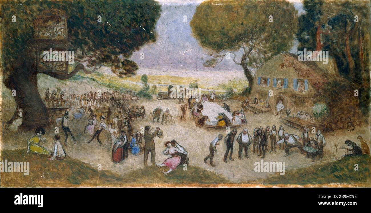 Veber, fête du jardin. 'Fête champêtre'. L'esquisse de la peinture de la buvette de l'Hôtel de Ville. Musée des Beaux-Arts de la Ville de Paris, petit Palais. Banque D'Images