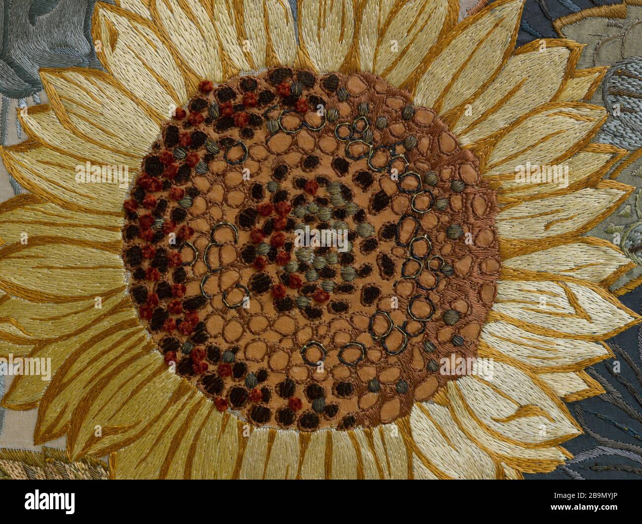 4 saisons Eugène Grasset (1845-1917). Paravent, « les quatre saisons ». Queue : l'été. Broderie. Musée des Beaux-Arts de la Ville de Paris, petit Palais. Banque D'Images