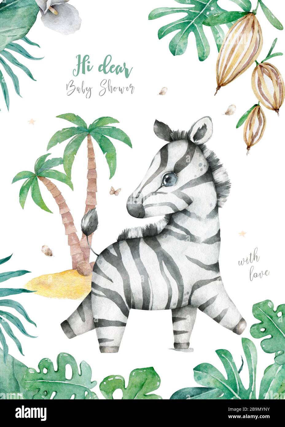 Carte De Douche Bebe Zebre Avec Feuilles De Jungle Et Fond De Paume Dessin D Aquarelle Dessinee A La Main Mignon Animal Photo Stock Alamy Carte De Douche Bebe Zebre Avec Feuilles De Jungle Et Fond De Paume Dessin D Aquarelle Dessinee A La Main Mignon Animal Photo Stock Alamy