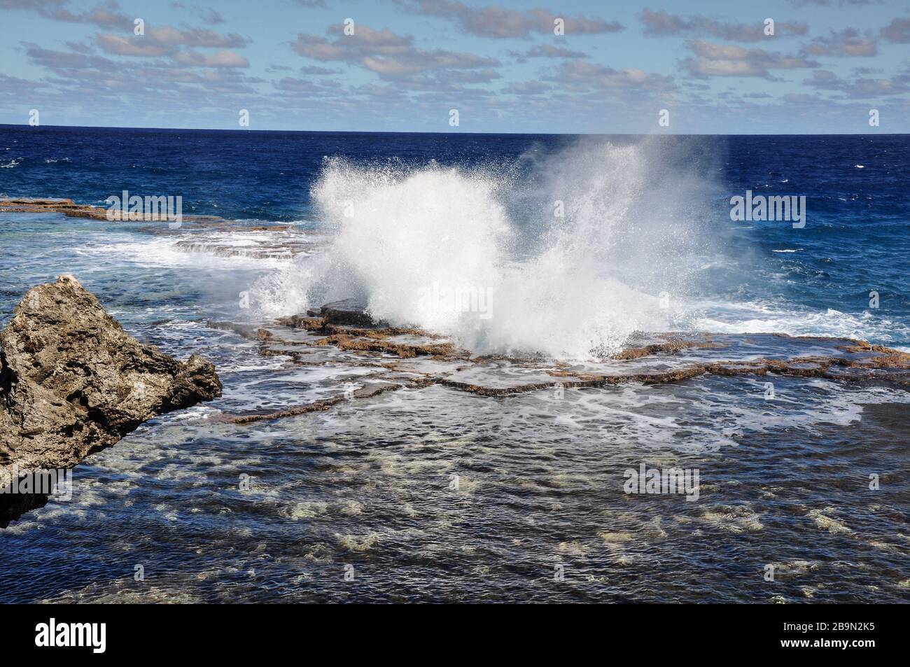 Mapu’a ‘a Vaea Blowholes Banque D'Images