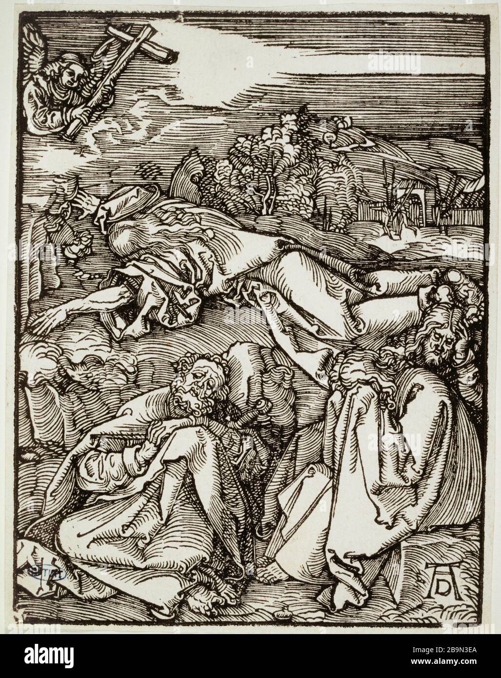 L'Agonie dans le jardin (Bartsch 54) Albrecht Dürer (1471-1528). L'Agonie au jardin des Oliviers (Bartsch 54). 1508-1509. Musée des Beaux-Arts de la Ville de Paris, petit Palais. Banque D'Images