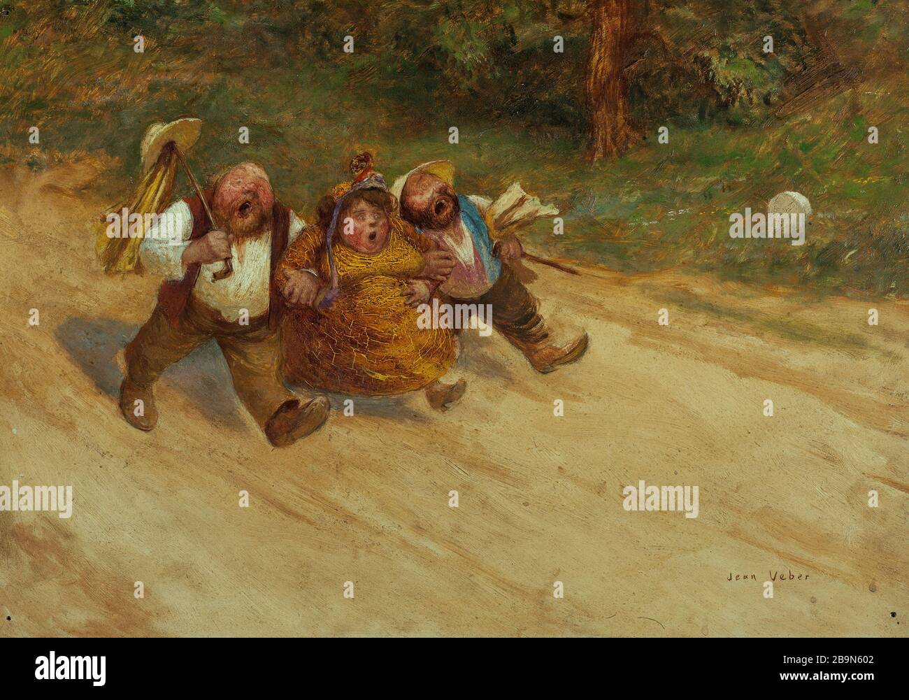 Trois bons amis Jean Veber (1868-1928). 'Trois bons amis'. Huile sur bois. 1902. Musée des Beaux-Arts de la Ville de Paris, petit Palais. Banque D'Images
