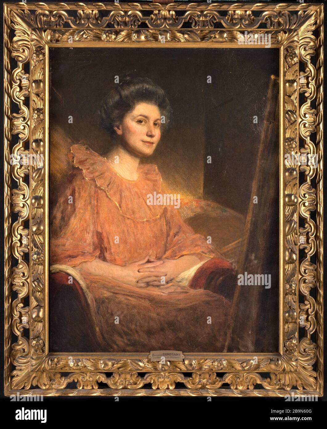 Angela Delassale Portrait Benjamin-constant (Jean-Joseph constant, 1845-1902). Portrait d'Angèle Delassale. Huile sur étoile. 1900. Musée des Beaux-Arts de la Ville de Paris, petit Palais. Banque D'Images