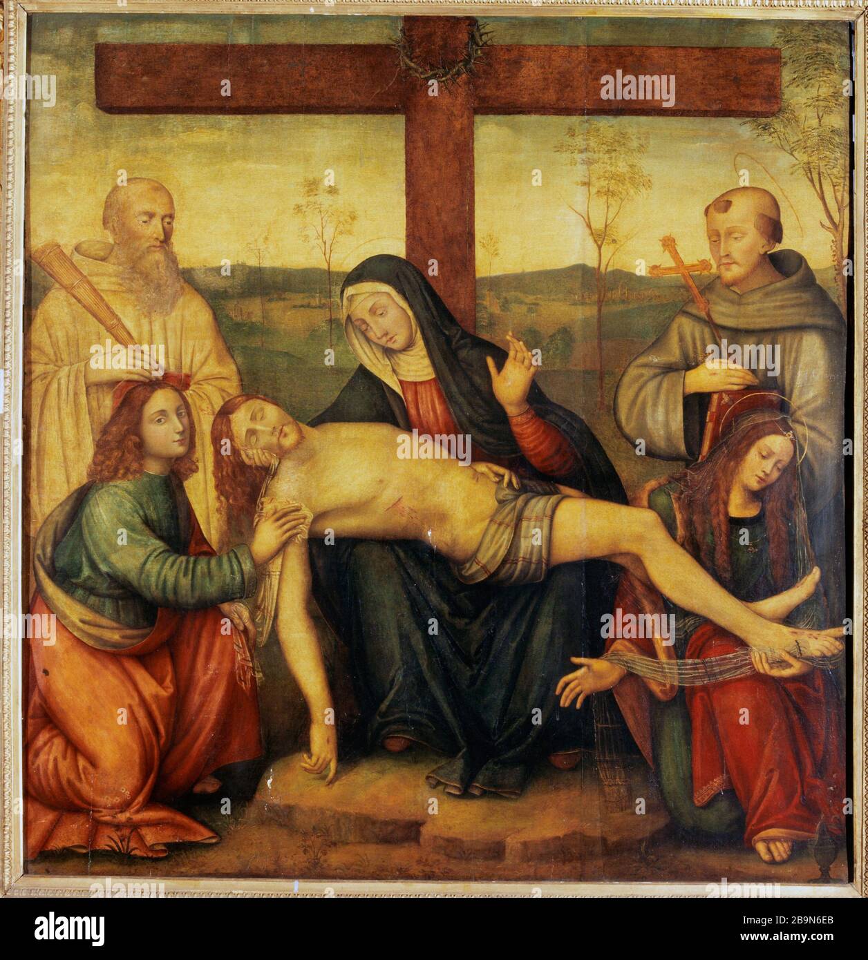 Dommage Raffaellino del Garbo (1466-1524). 'Pieta'. Musée des Beaux-Arts de la Ville de Paris, petit Palais. Banque D'Images