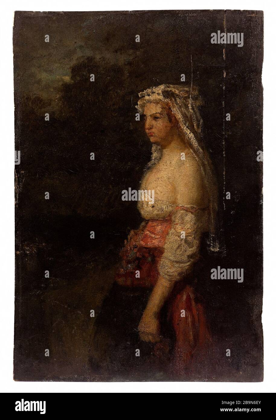 FEMMES DE TRASTEVERE Felix Ziem (1821-1911). 'Femme du Transtevere'. Huile sur bois. Musée des Beaux-Arts de la Ville de Paris, petit Palais. Banque D'Images