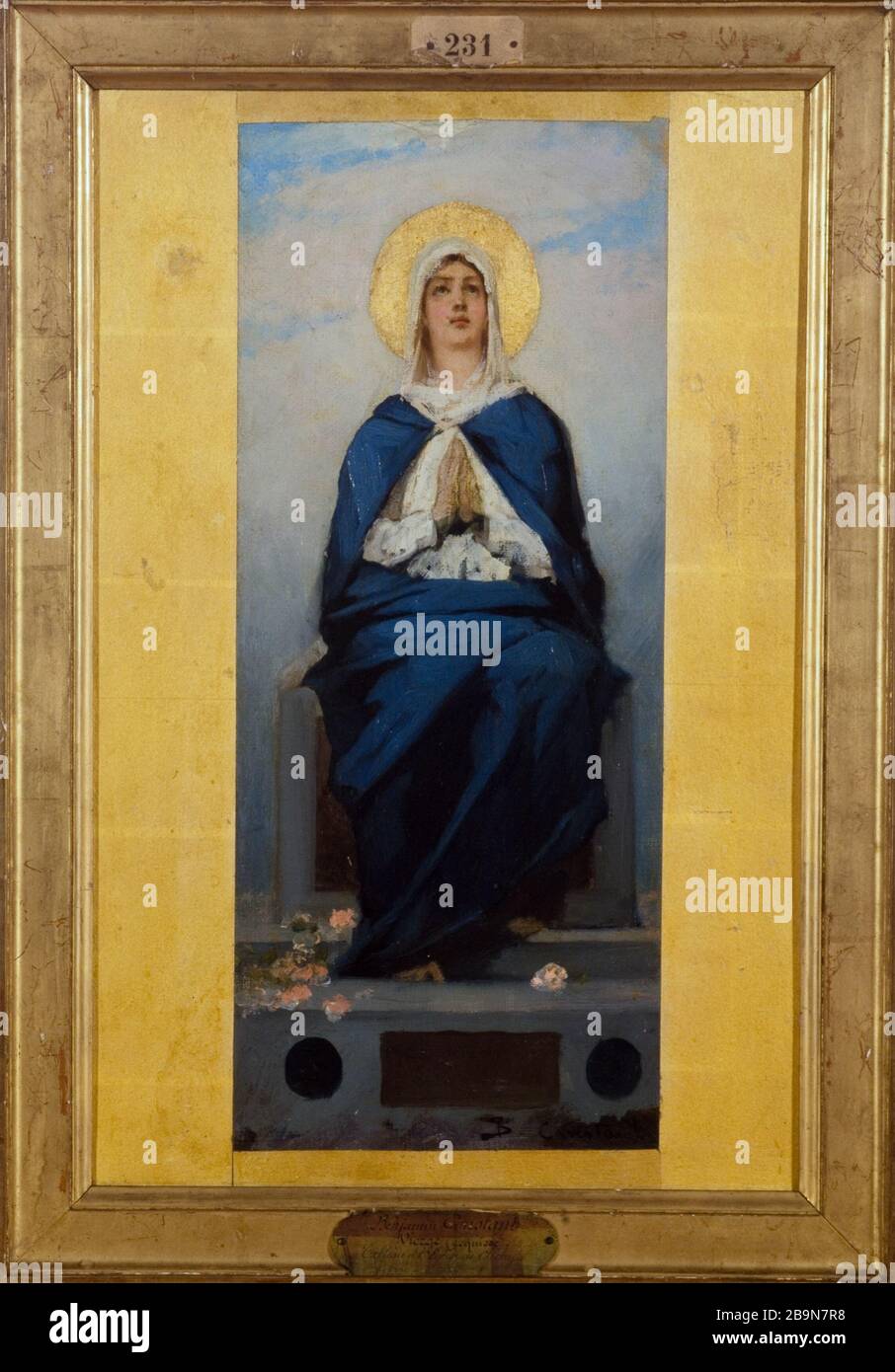 L'Immaculée conception Benjamin-constant (Jean-Joseph constant, 1845-1902). 'Esquisse pour l'église de Clichy : 'l'Immaculée conception'. Huile sur étoile, vers 1874. Musée des Beaux-Arts de la Ville de Paris, petit Palais. Banque D'Images