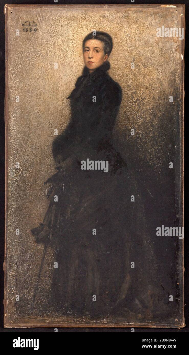 Portrait de Clementine Dillon, la mère de l'artiste Théobald Chartran (1849-1907). Portrait de Clémentine Dillon, mère de l'artiste. Huile sur étoile. 1880. Musée des Beaux-Arts de la Ville de Paris, petit Palais. Banque D'Images