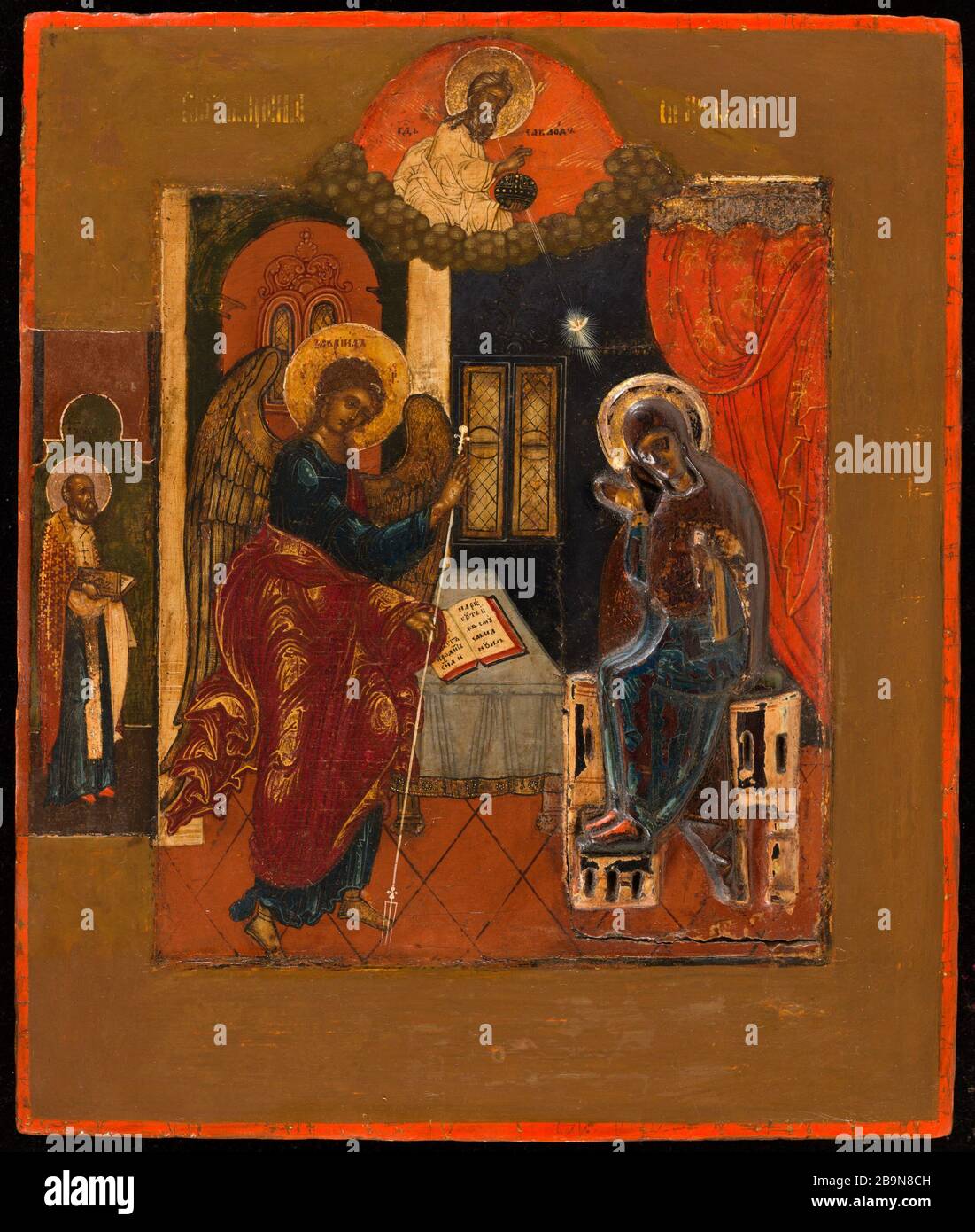 L'Annonciation Russie. 'L'Annonciation'. Température sur bois. XVIe siècle. Musée des Beaux-Arts de la Ville de Paris, petit Palais. Banque D'Images