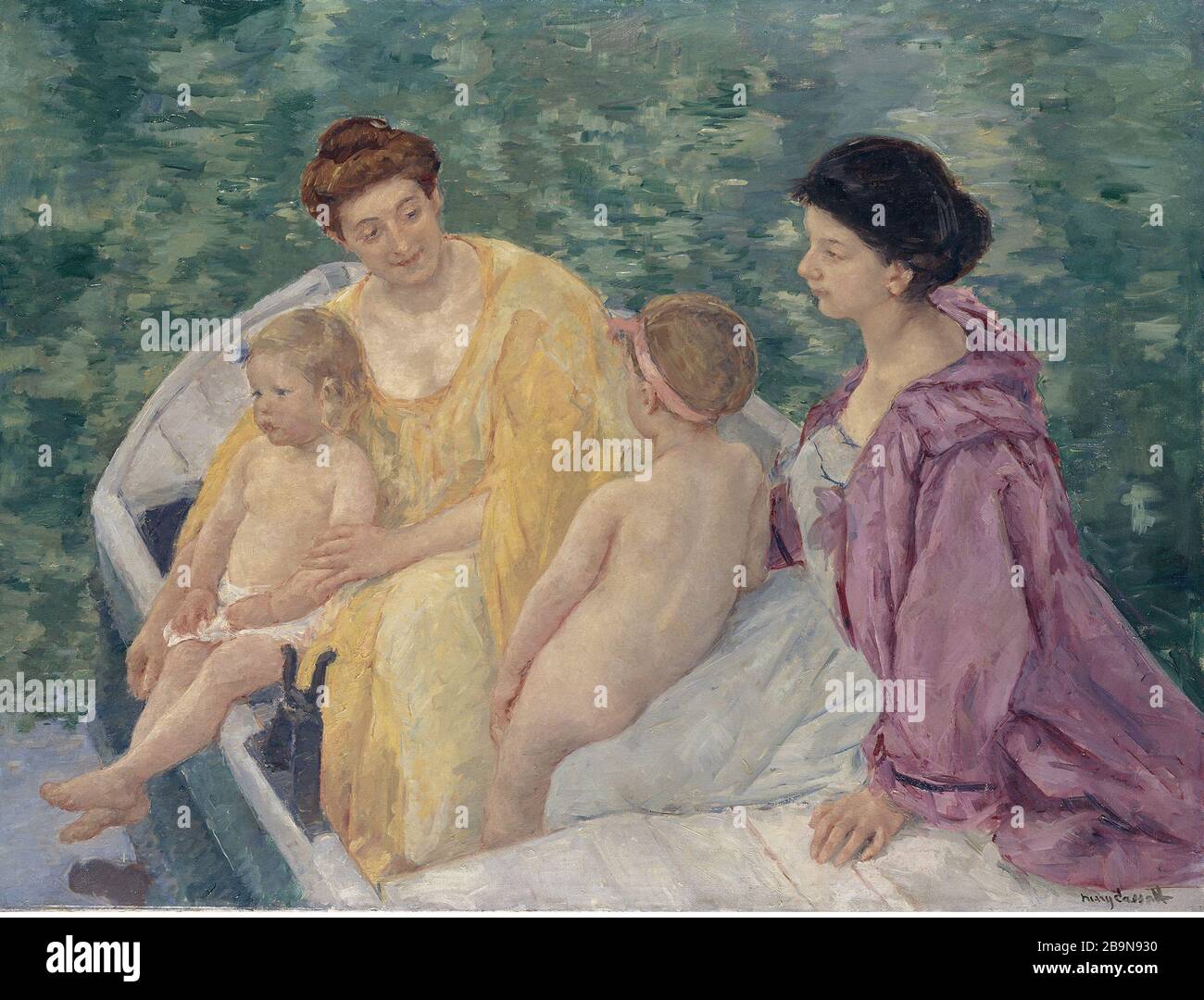 Le bain Mary Cassatt (1844-1926). 'Le bain', 1910. Musée des Beaux-Arts de la Ville de Paris, petit Palais. Banque D'Images