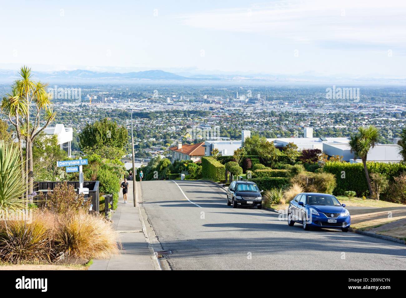 Christchurch CBD de Cashmere Hills, Longhurst Terrace, Cashmere, Christchurch, Canterbury Region, Nouvelle-Zélande Banque D'Images
