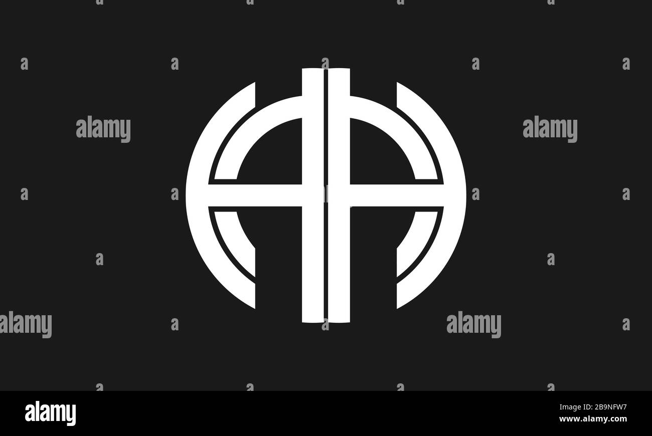 A , H , AH , HA lettre logo design et monogramme logo. Illustration de Vecteur