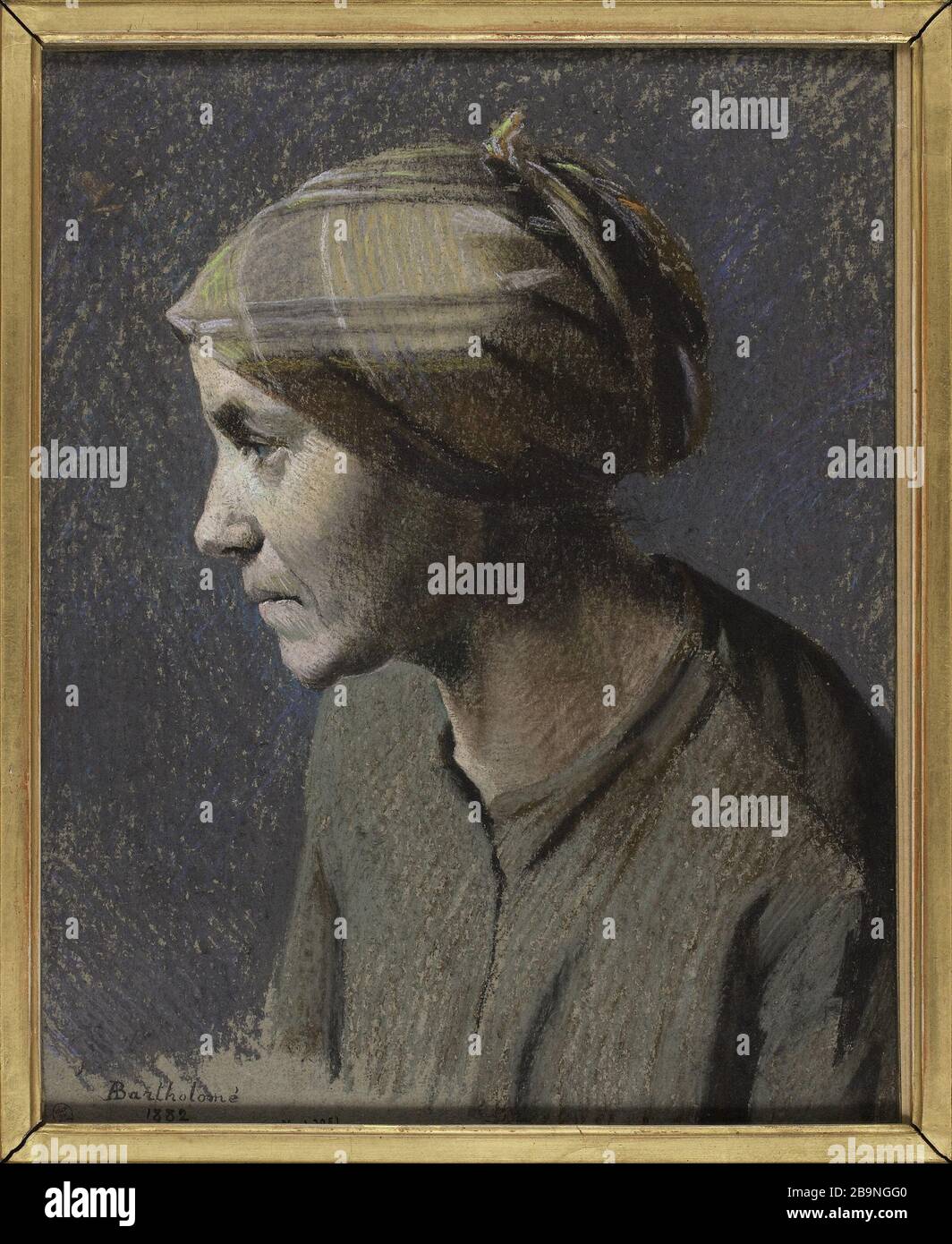 Paysan. Albert Bartholomé (1848-1928). 'Paysanne'. Pastel. Musée des Beaux-Arts de la Ville de Paris, petit Palais. Banque D'Images