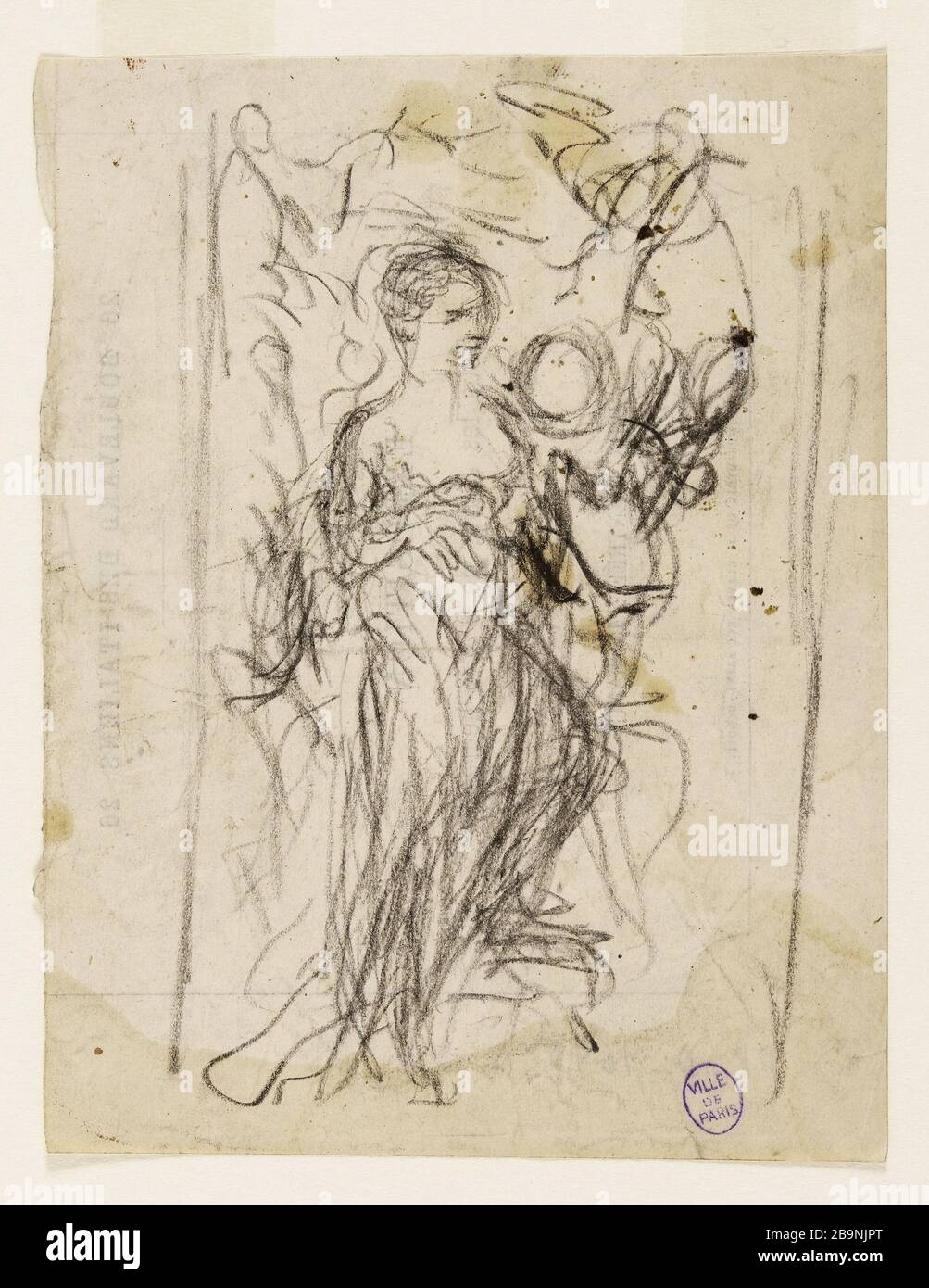 Figure d'une femme debout avec l'amour Narcisse Diaz de la Pena (1807-1876). Figure de femme DEBRE avec un amour. Crayon graphite sur papier primaire. Musée des Beaux-Arts de la Ville de Paris, petit Palais. Banque D'Images Figure d'une femme debout avec l'amour Narcisse Diaz de la Pena (1807-1876). Figure de femme DEBRE avec un amour. Crayon graphite sur papier primaire. Musée des Beaux-Arts de la Ville de Paris, petit Palais. Banque D'Images