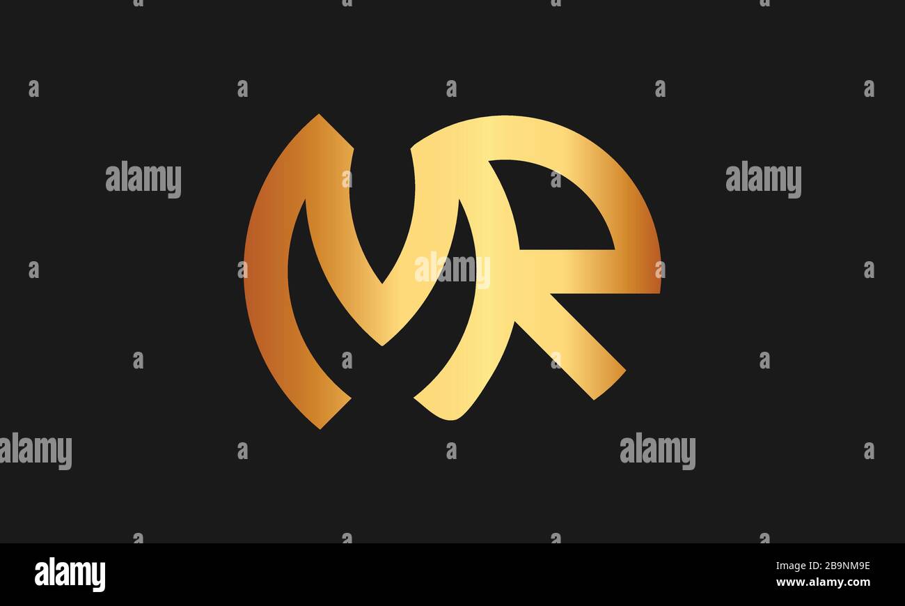 RM, MR Letter logo Design avec Typographie moderne créative et logo monogramme Illustration de Vecteur