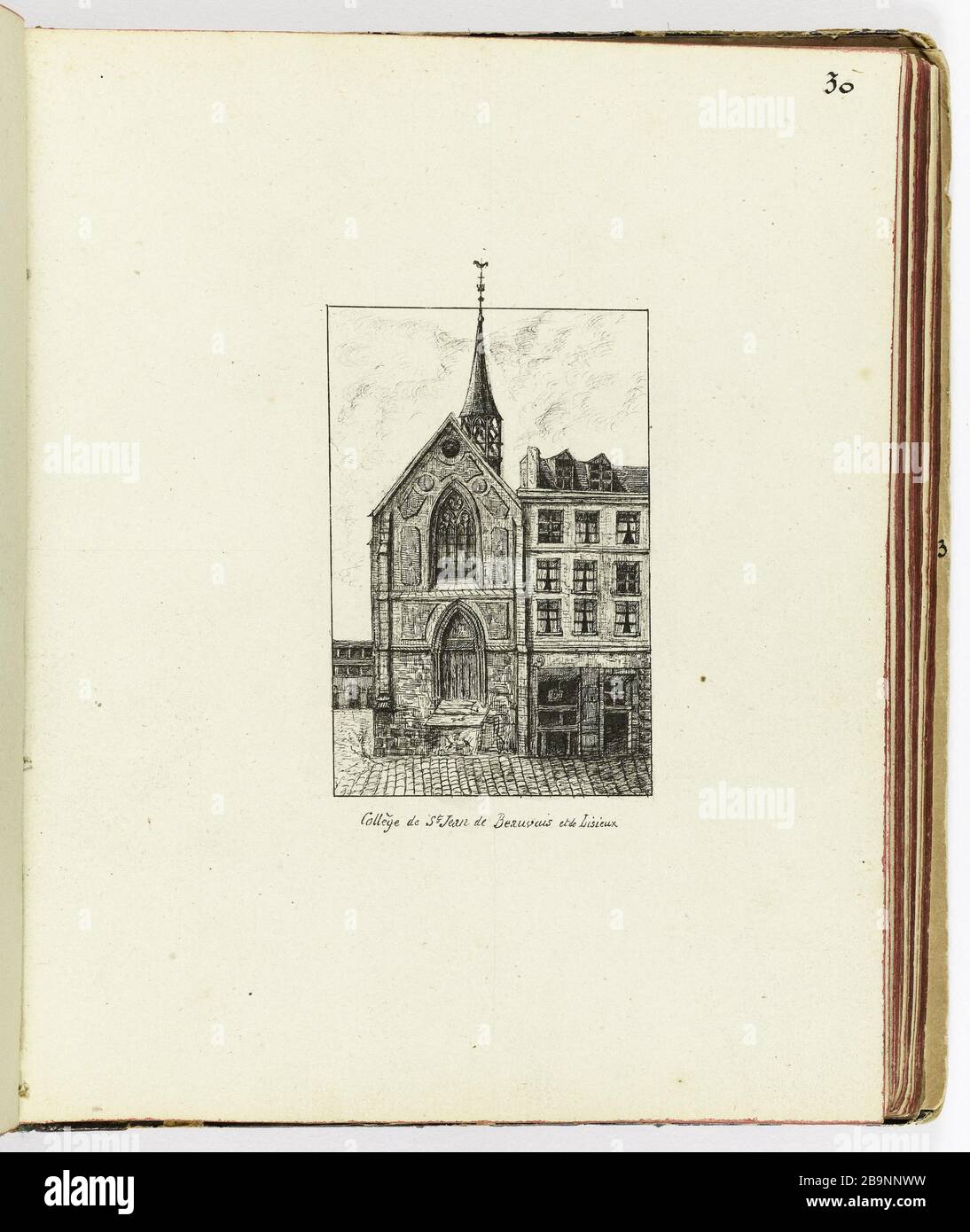 Collection de 102 dessins [Vieux Paris] Collège Saint Jean de Beauvais et Lisieux Henri Chapelle (1850-1925). « le Vieux Paris ». Recueil de 102 dessins. Collège Saint-Jean-de-Beauvais et de Lisieux. Paris, musée Carnavalet. Banque D'Images