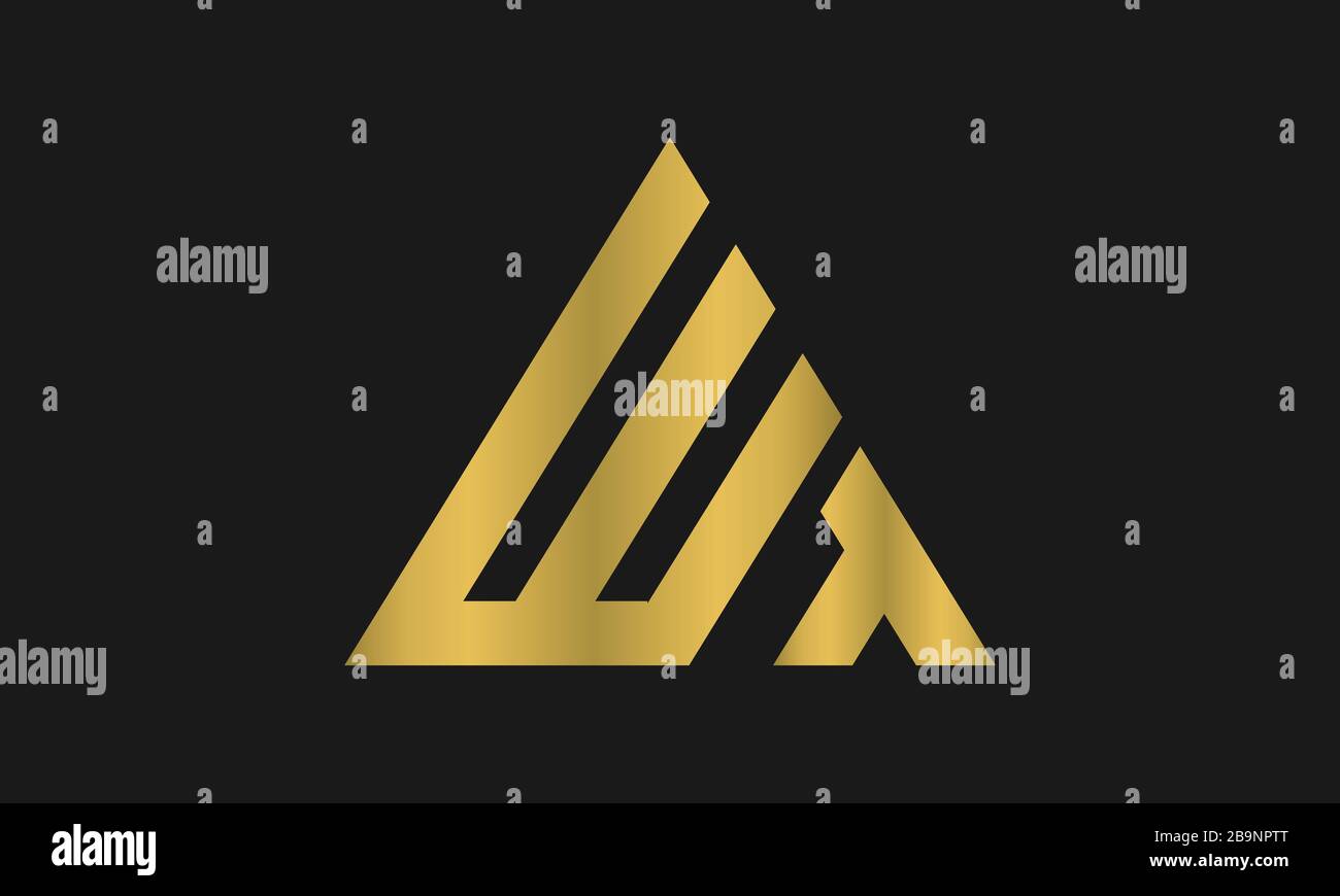 TW, WT Letter logo Design avec typographie tendance et un logo triangle Illustration de Vecteur