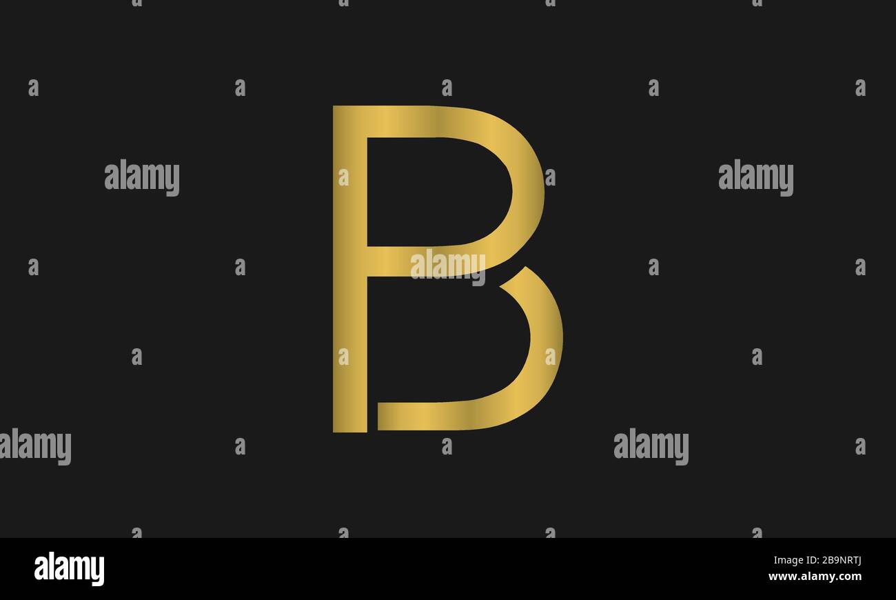 B , P , PB , BP logo lettre avec typographie moderne créative et logo monogramme abstrait Illustration de Vecteur