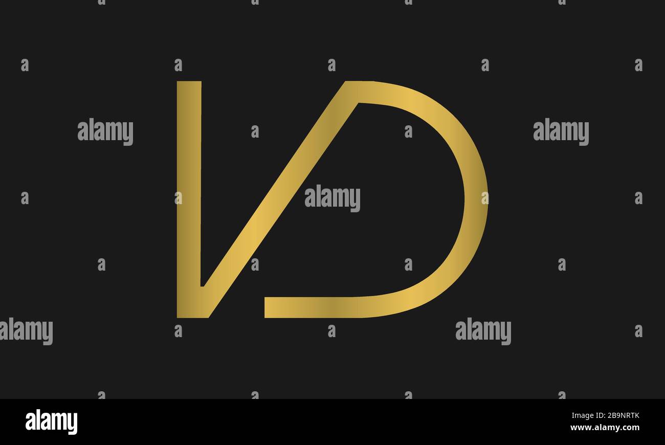 D , V , DV , VD logo lettre avec typographie moderne créative et logo de monogramme abstrait Illustration de Vecteur