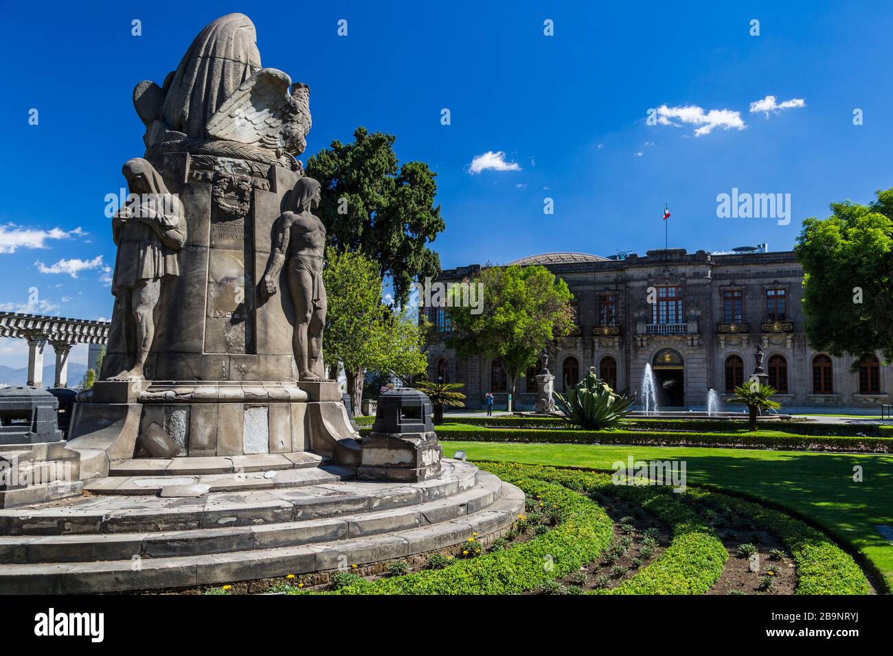 Le château de Chapultepec, à Mexico, était autrefois la résidence de l'empereur Maximilian I et des présidents mexicains jusqu'en 1939. C'est maintenant le Musée National de Hist Banque D'Images