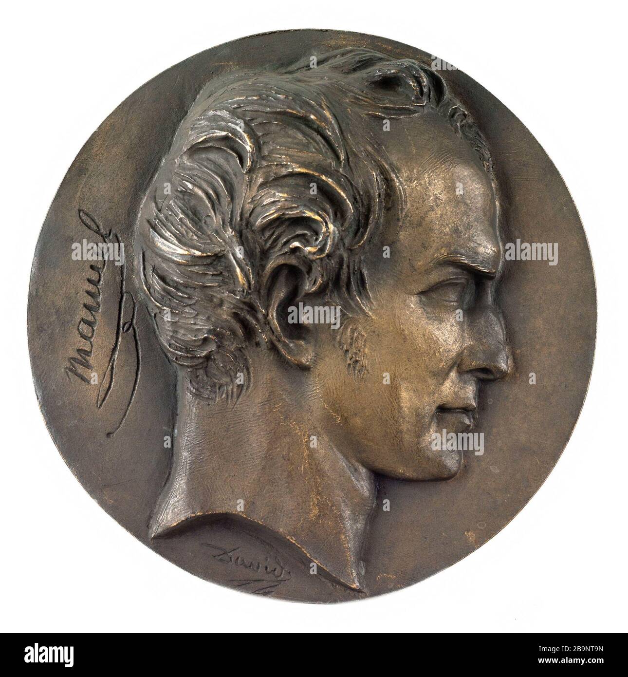 Portrait de Jacques-Antoine Manuel (1755-1827), homme politique David d'Angers (1788-1856). 'Portrait de Jacques-Antoine Manuel (1755-1827), homme politique'. Bronze. Fonte au sable. 1831. Paris, musée Carnavalet. Banque D'Images
