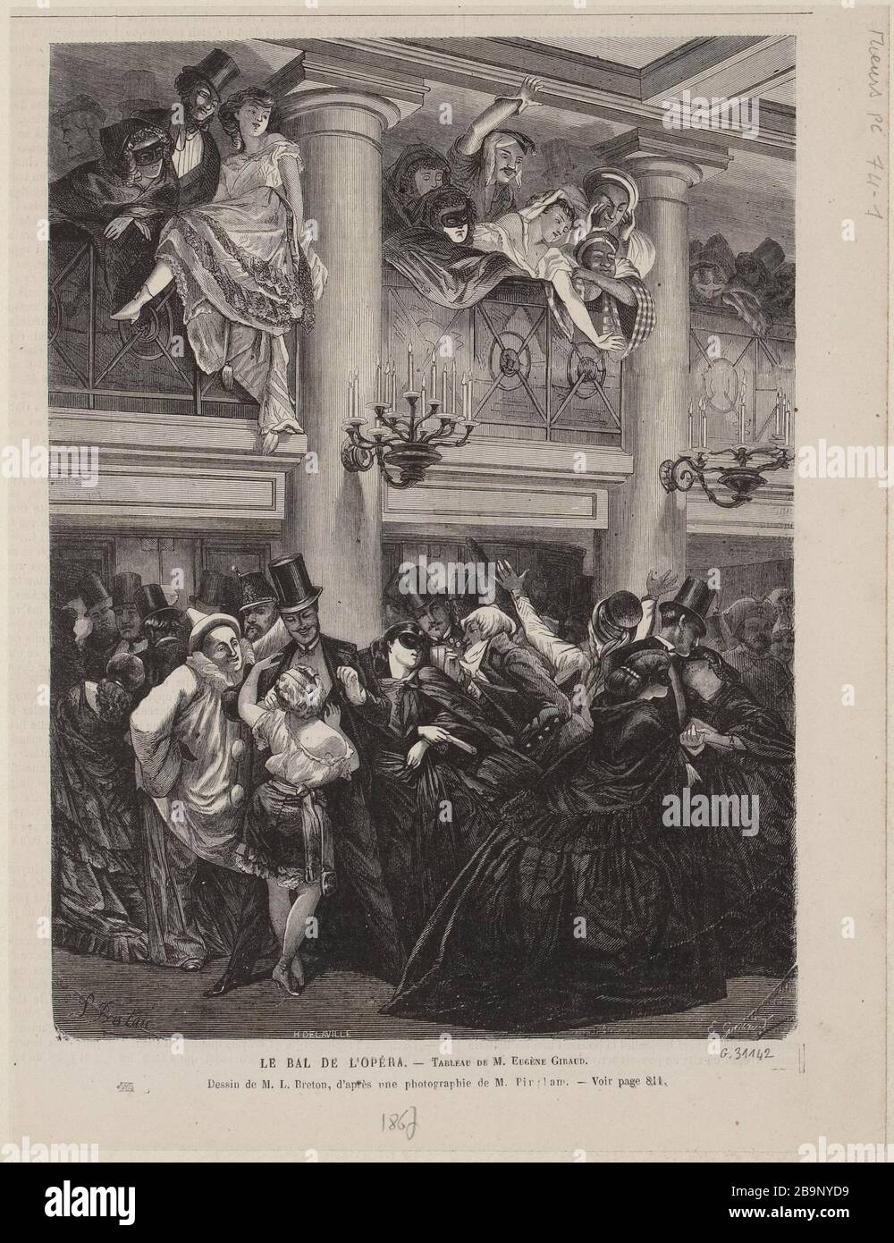 Le bal de l'Opéra. Banque D'Images