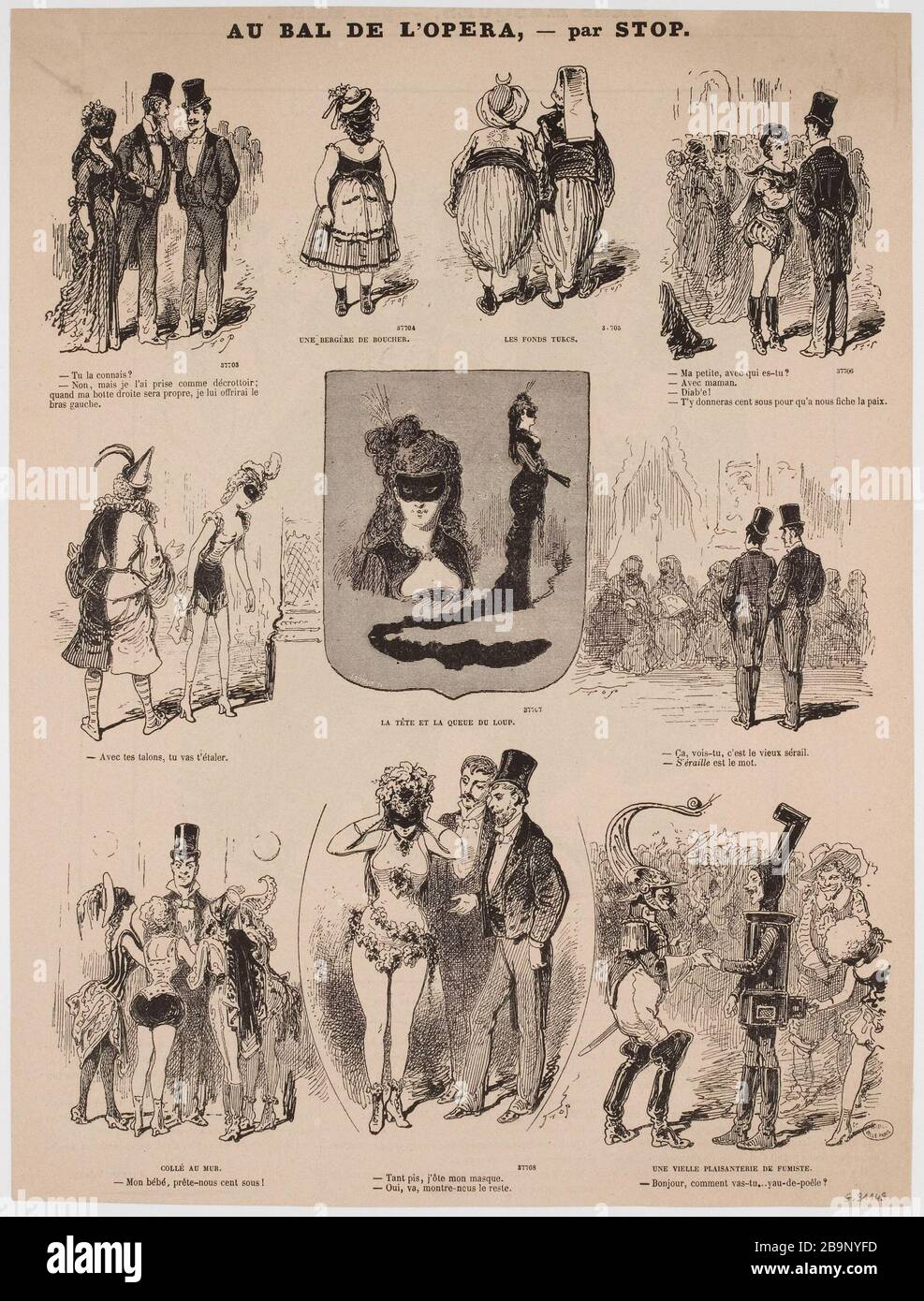 Au bal de l'Opéra - en butée. Banque D'Images